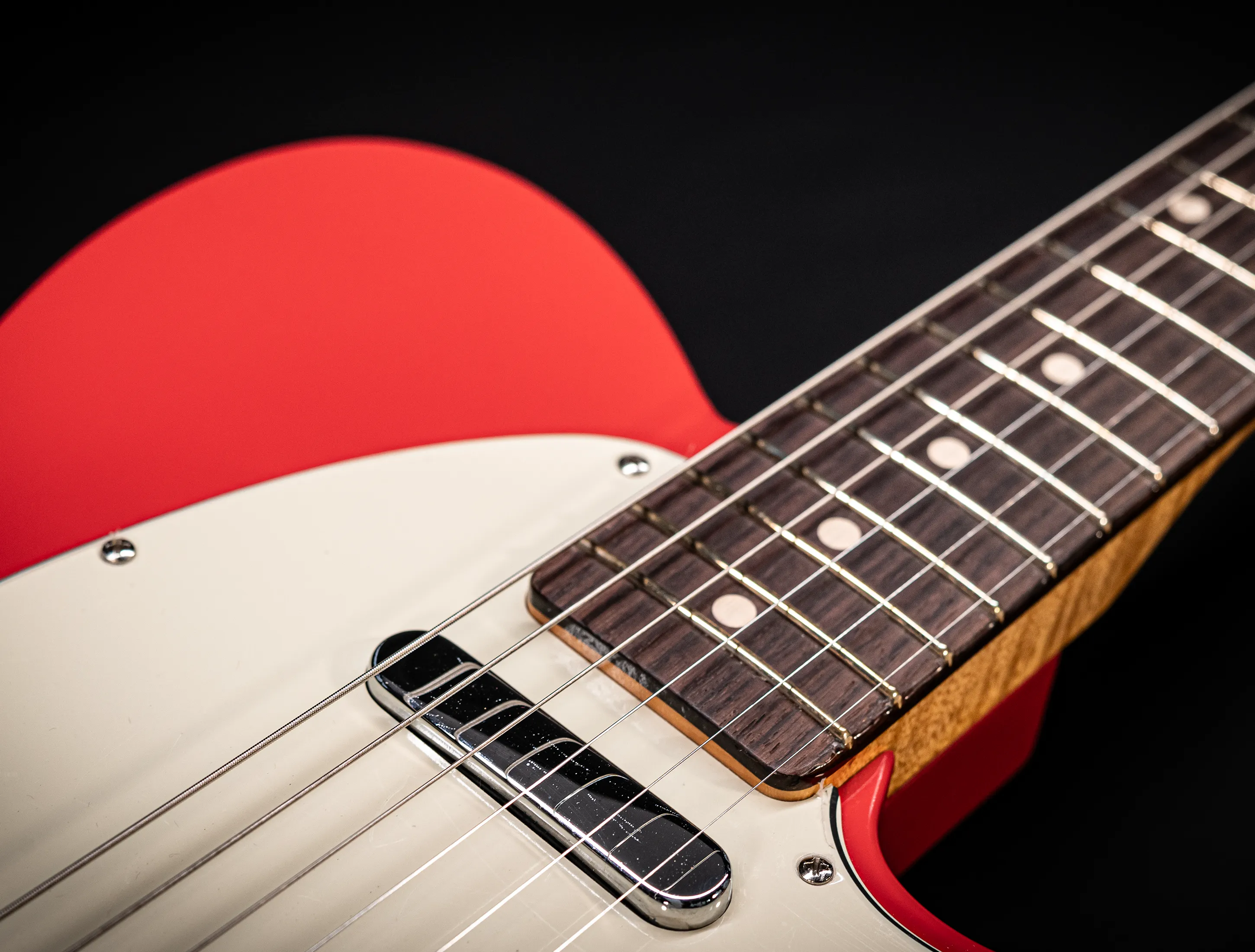 a164304 Fender MBD Limited 1963 Telecaster Timeless NOS flame Neck - Fiesta Red