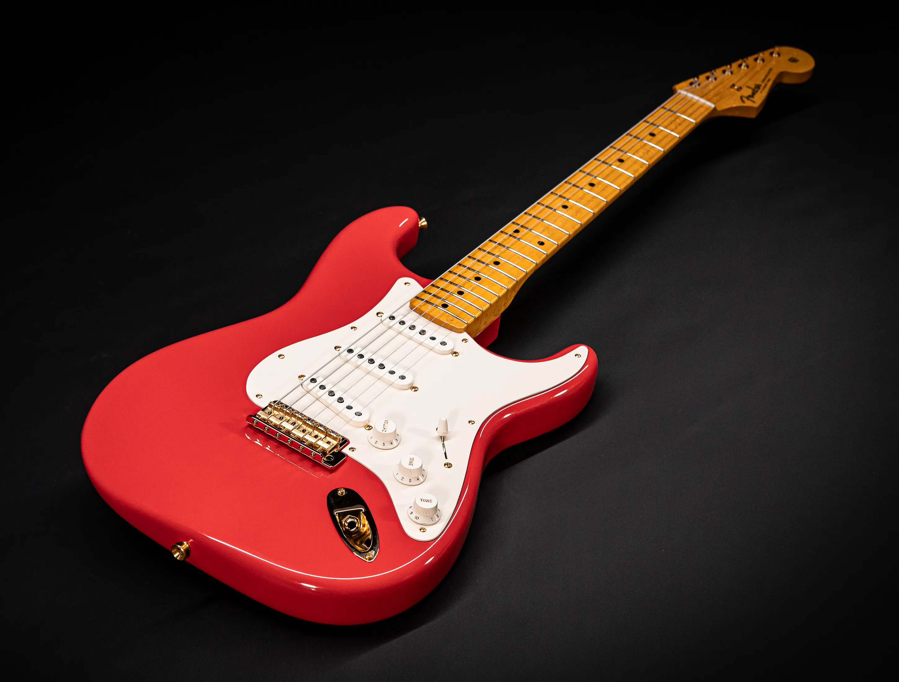 a161306 Fender MBD Limited 1957 Stratocaster Timeless NOS Birdseye Neck - Fiesta Red