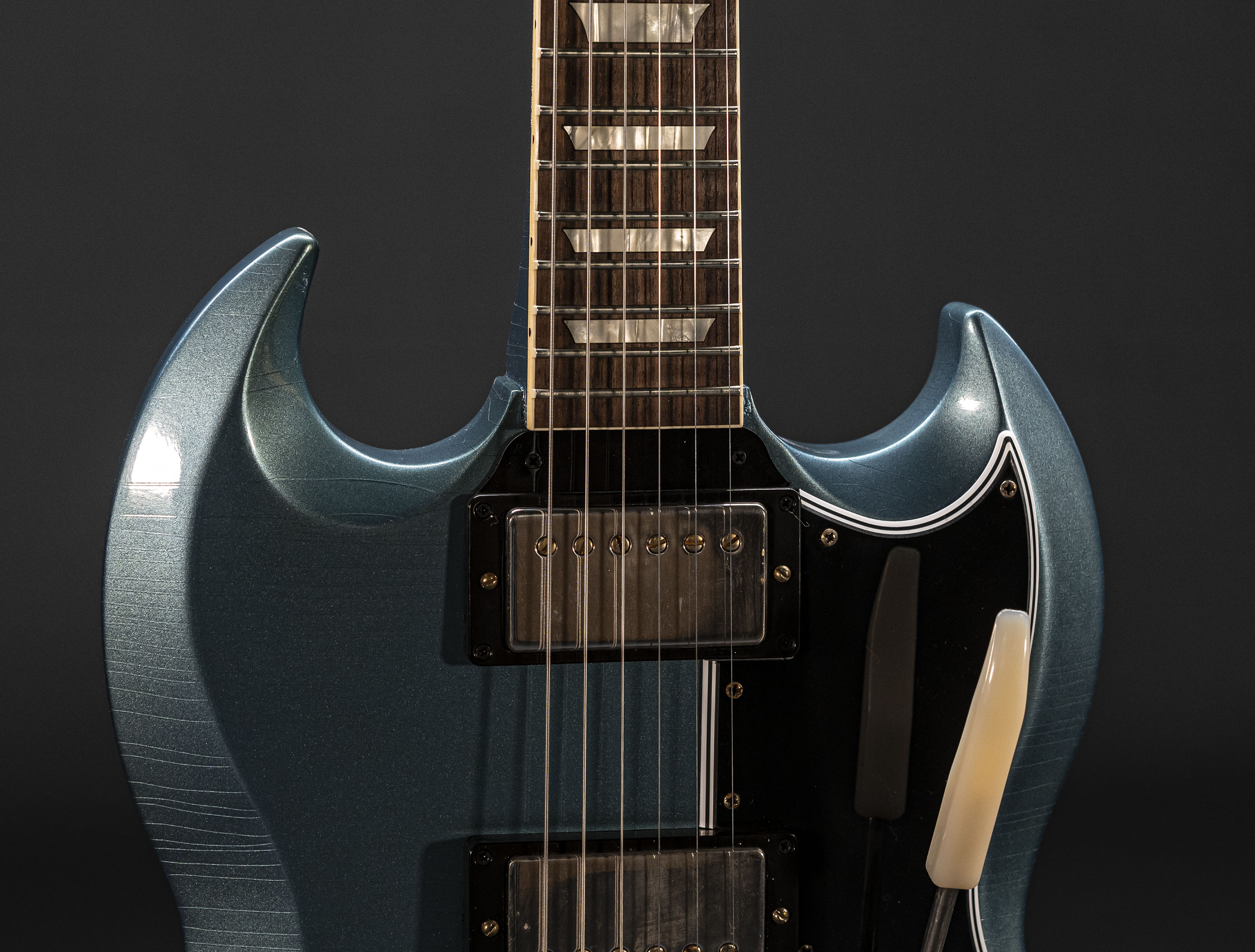 Galerie anzeigen (26 Bilder) a120200-gibson-sg-1964-standard-maestro-vibrola-murphy-lab-ultra-light-aged-pelham-blue