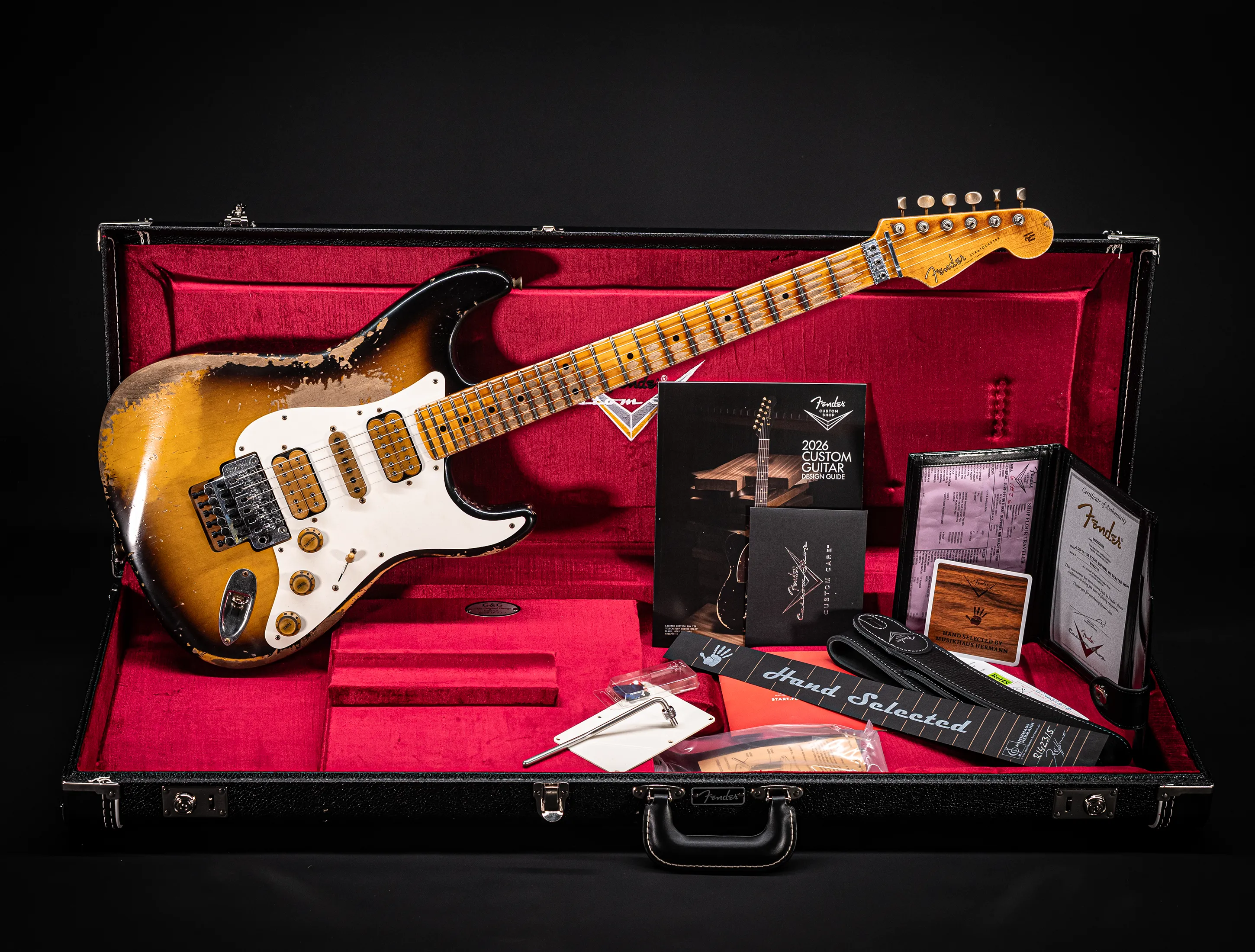 Fender MBD II 1956 FLOYD ROSE Stratocaster MIDAS Super Heavy Relic - Sunburst