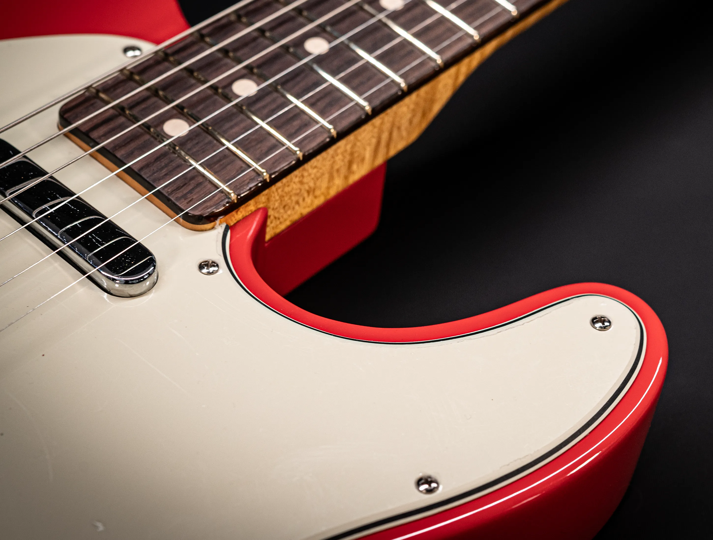 a164303 Fender MBD Limited 1963 Telecaster Timeless NOS flame Neck - Fiesta Red