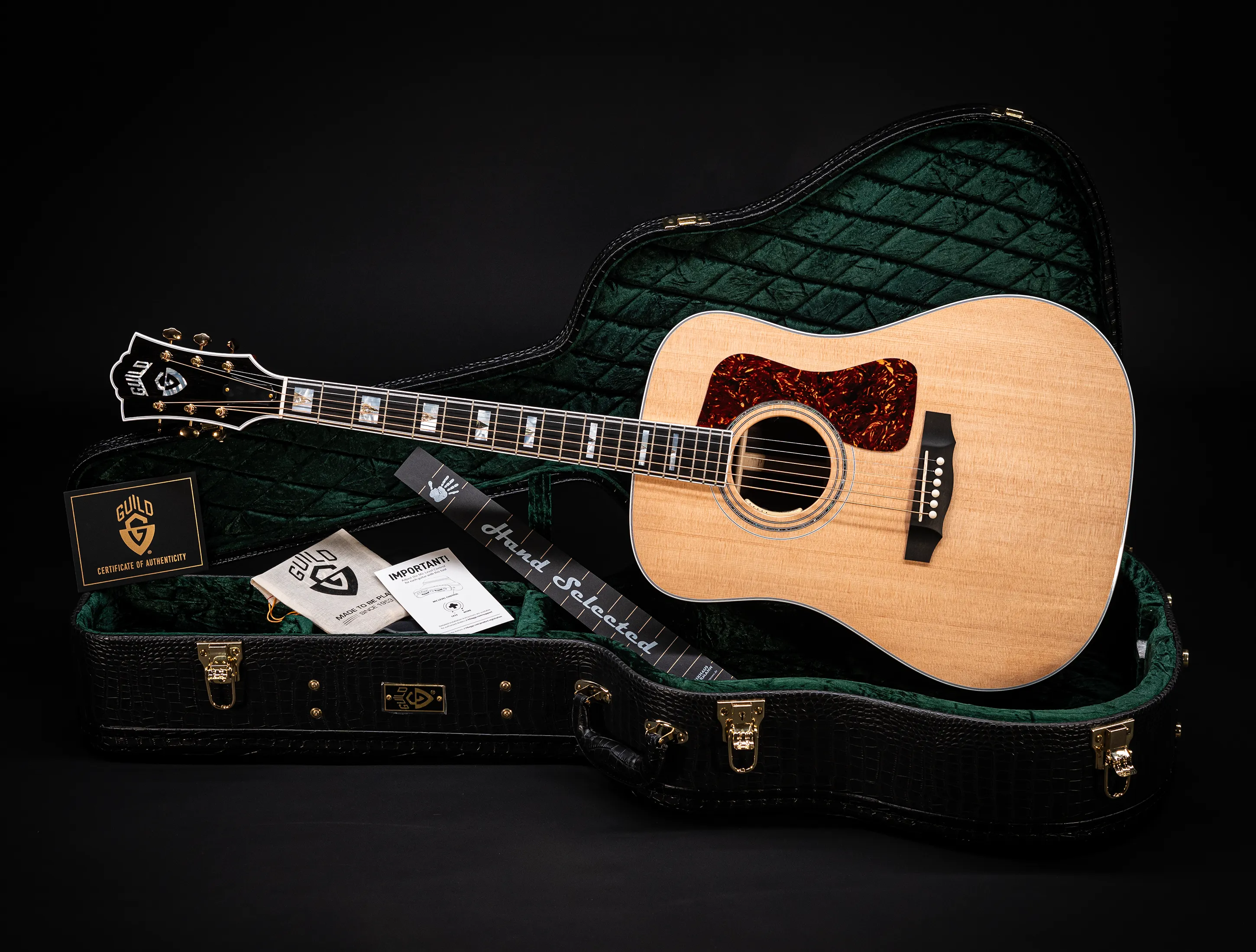 Galerie anzeigen (27 Bilder) a161200 Guild D-55E Natural L.R.Baggs USA