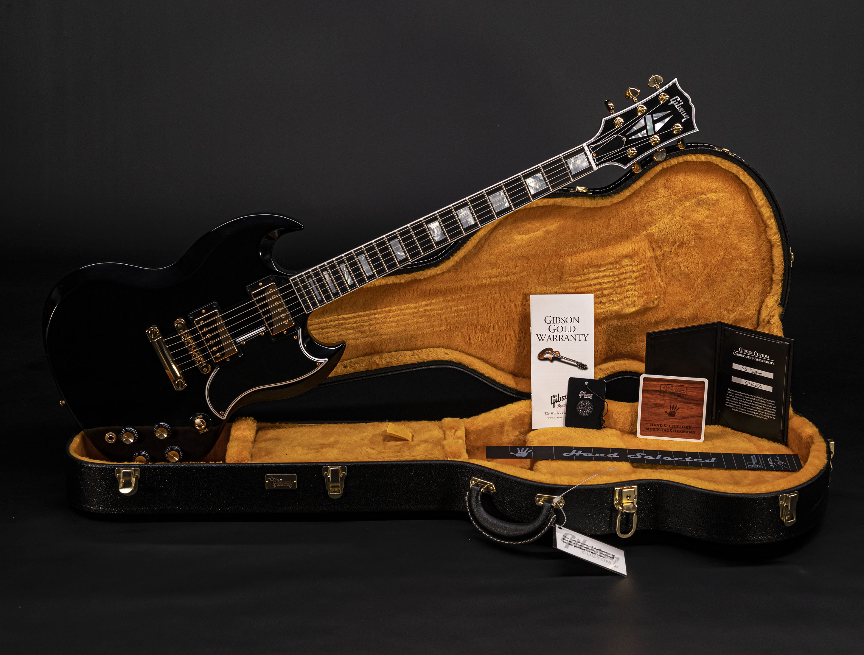 a10-9660_Gibson-SG-Custom-2-Pickup-GLOSS-Ebony a10-9660 gibson-sg-custom-2-pickup-gloss-ebony