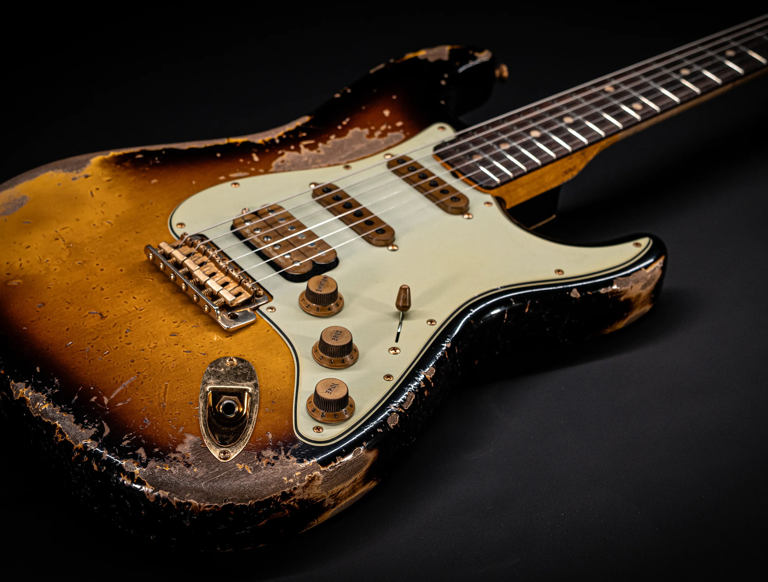 Fender MBD II 1962 Humbucker Stratocaster MIDAS Super Heavy Relic - ALDER Body Sunburst
