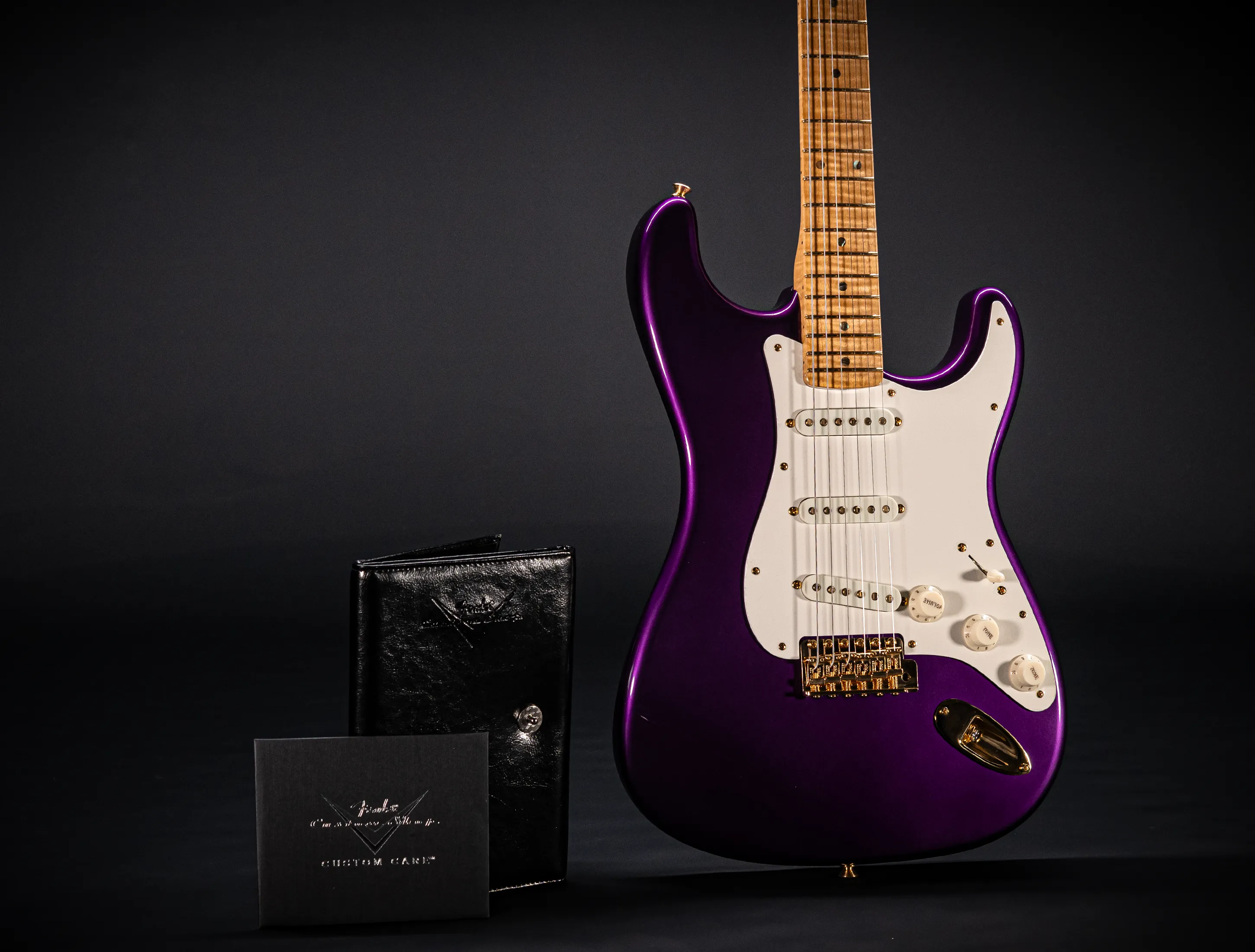 Fender 70th Anniversary Limited Stratocaster NOS Mastergrade Flame AAAA Neck - Purple Metallic