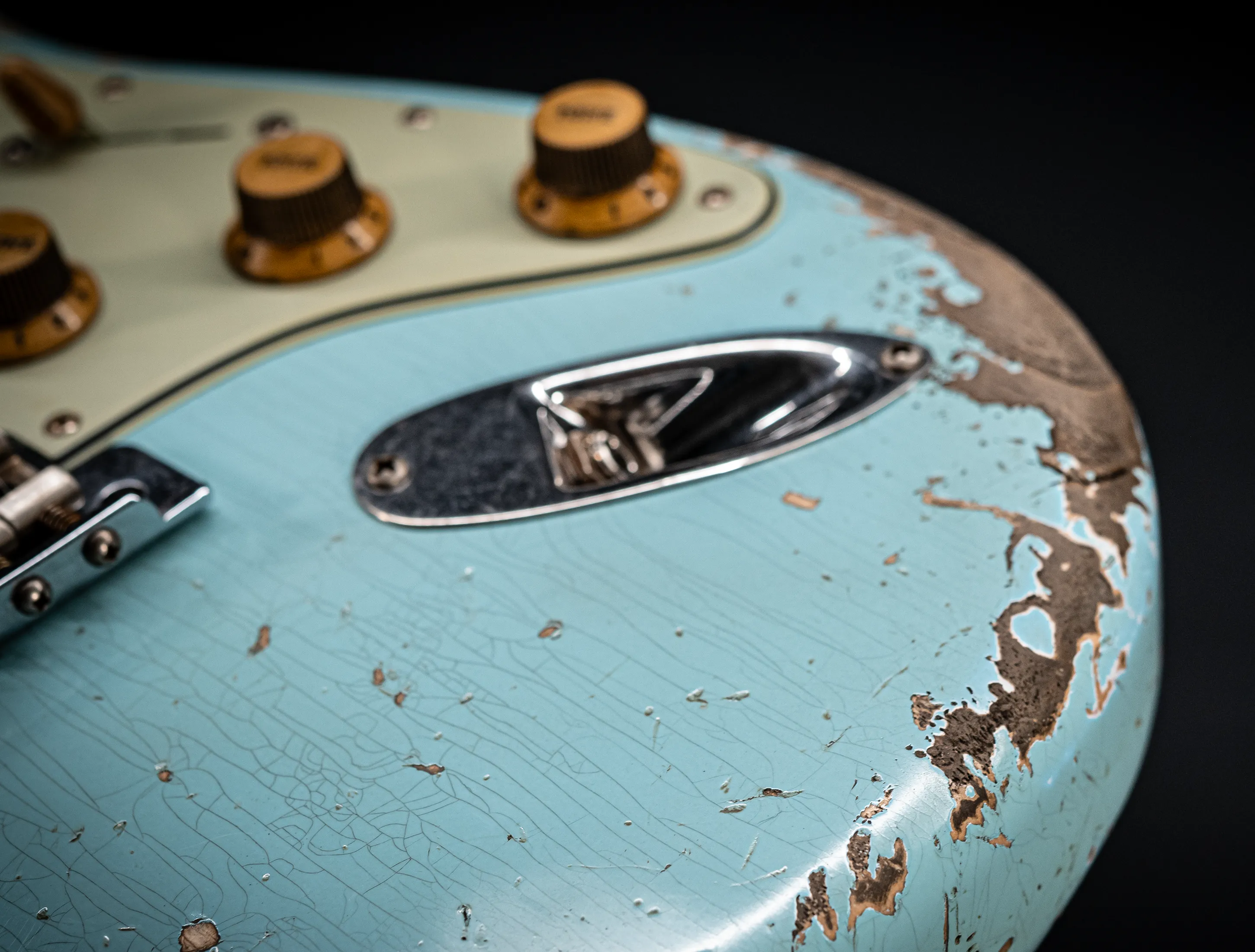Fender MBD II 1962 Humbucker Stratocaster MIDAS Super Heavy Relic - ASH Body Daphne Blue