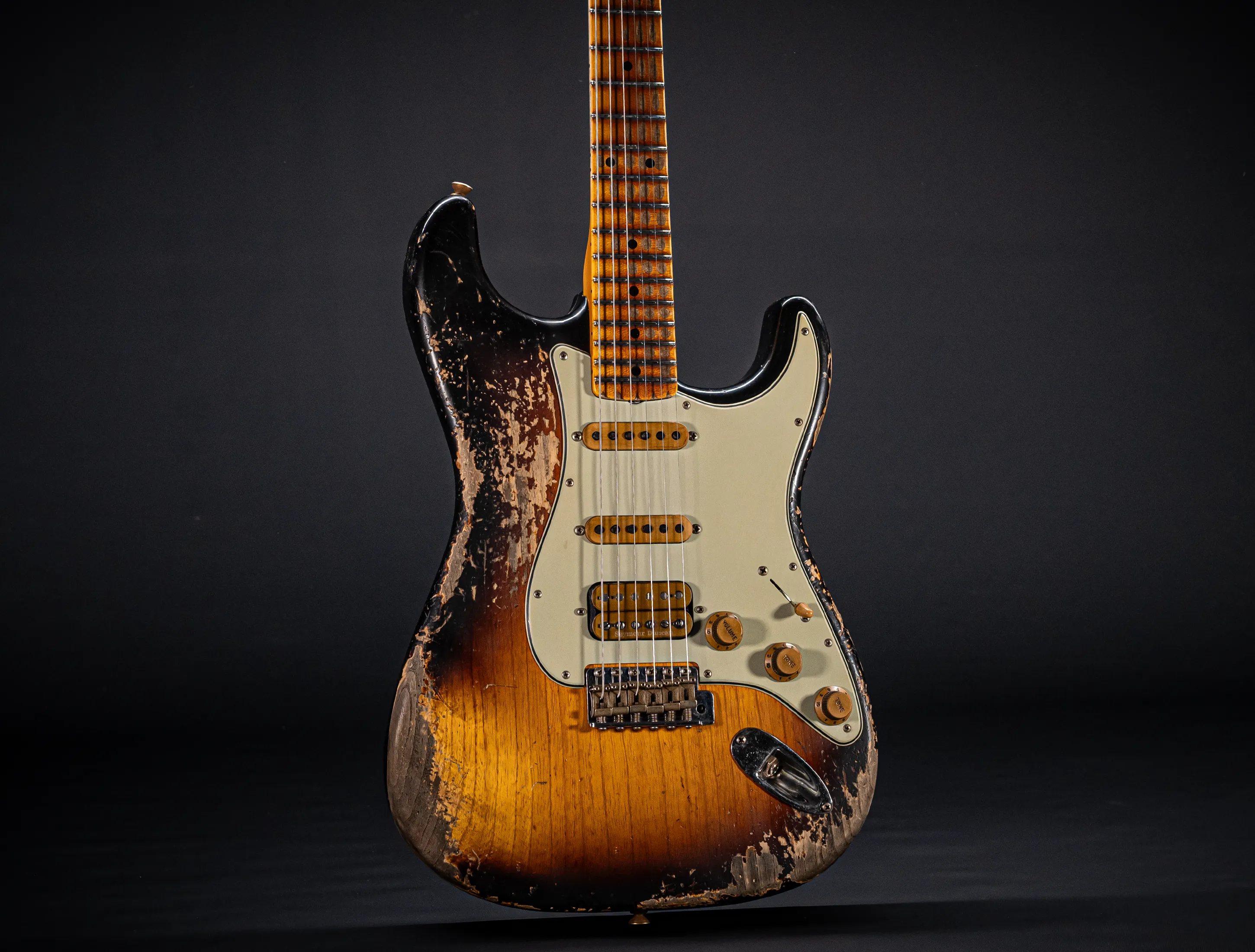Fender MBD II 1962 Humbucker Stratocaster MIDAS Super Heavy Relic - ASH Body Maple Neck Sunburst