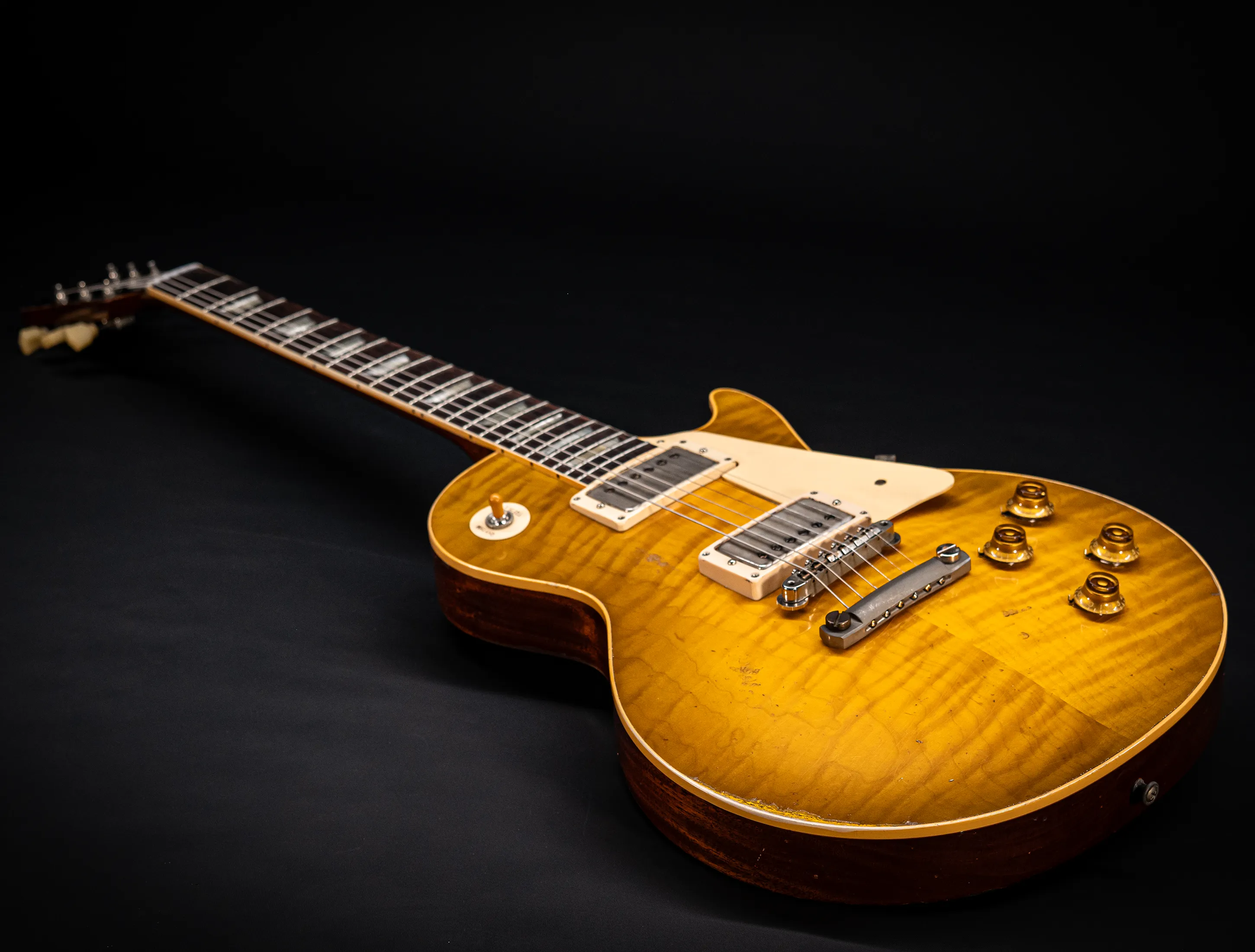 a172381 Gibson Les Paul 1959 Reissue Murphy Lab Heavy Aged Green Lemon Fade Musikhaus-Hermann