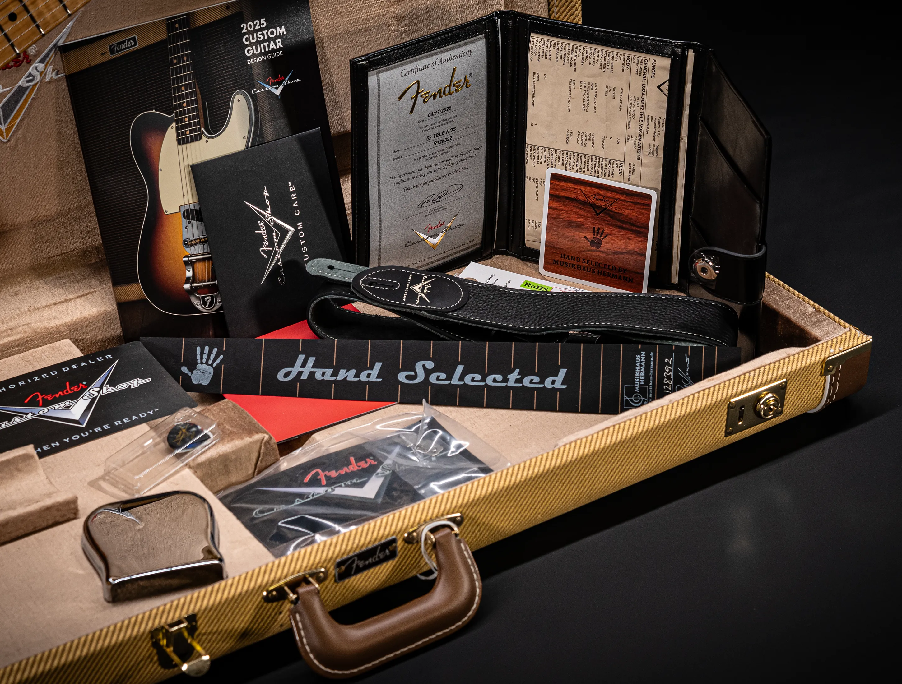 a175661-Fender-MBD- Limited-1952-Humbucker-Telecaster-Timeless-NOS-flame-Neck-Aged-Butterscotch-Blonde-