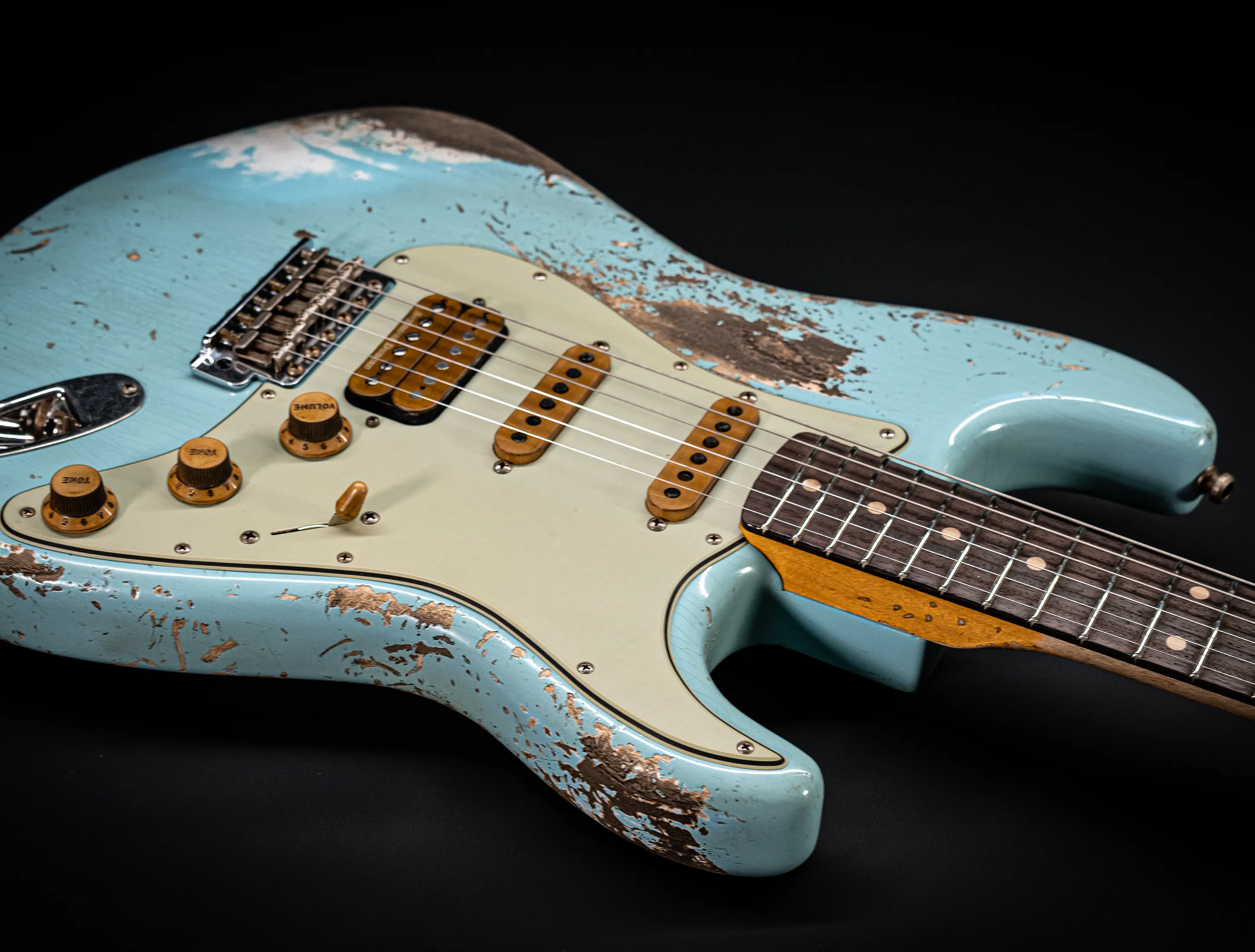 Fender MBD II 1962 Humbucker Stratocaster MIDAS Super Heavy Relic - ASH Body Daphne Blue