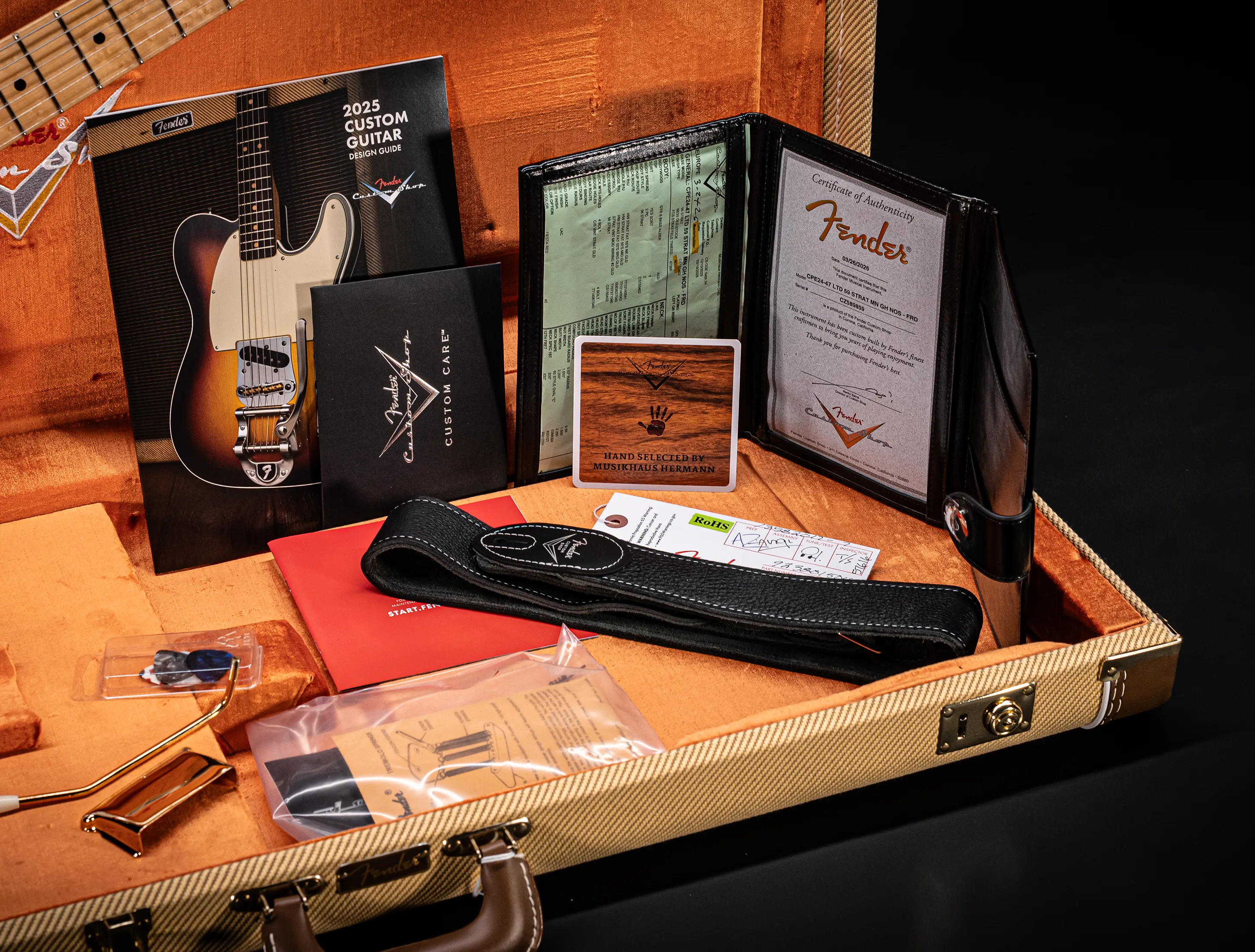 Fender 1959 Limited Stratocaster NOS Birdseye Neck Gold Hardware - Fiesta Red