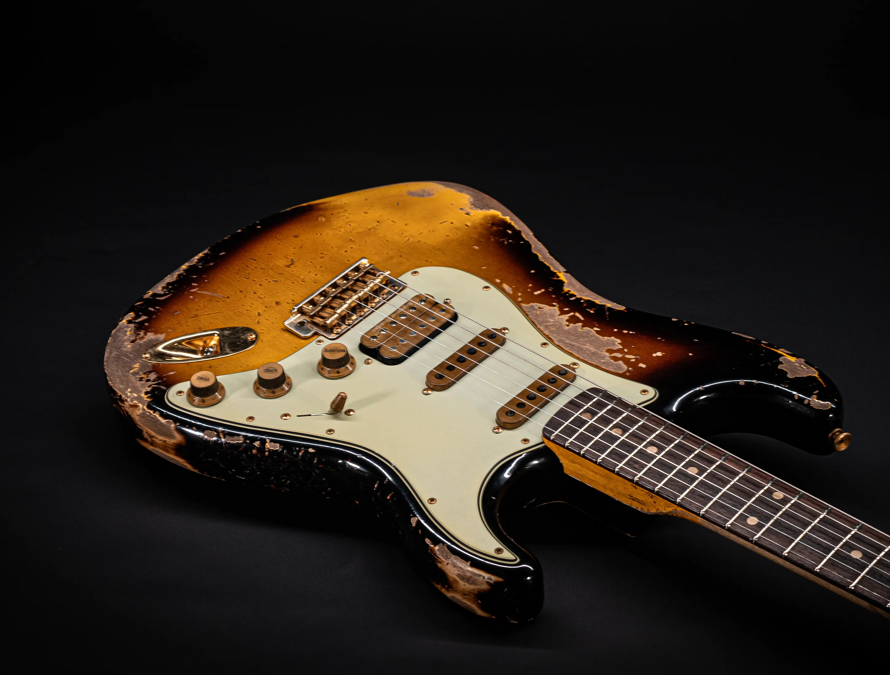 Fender MBD II 1962 Humbucker Stratocaster MIDAS Super Heavy Relic - ALDER Body Sunburst