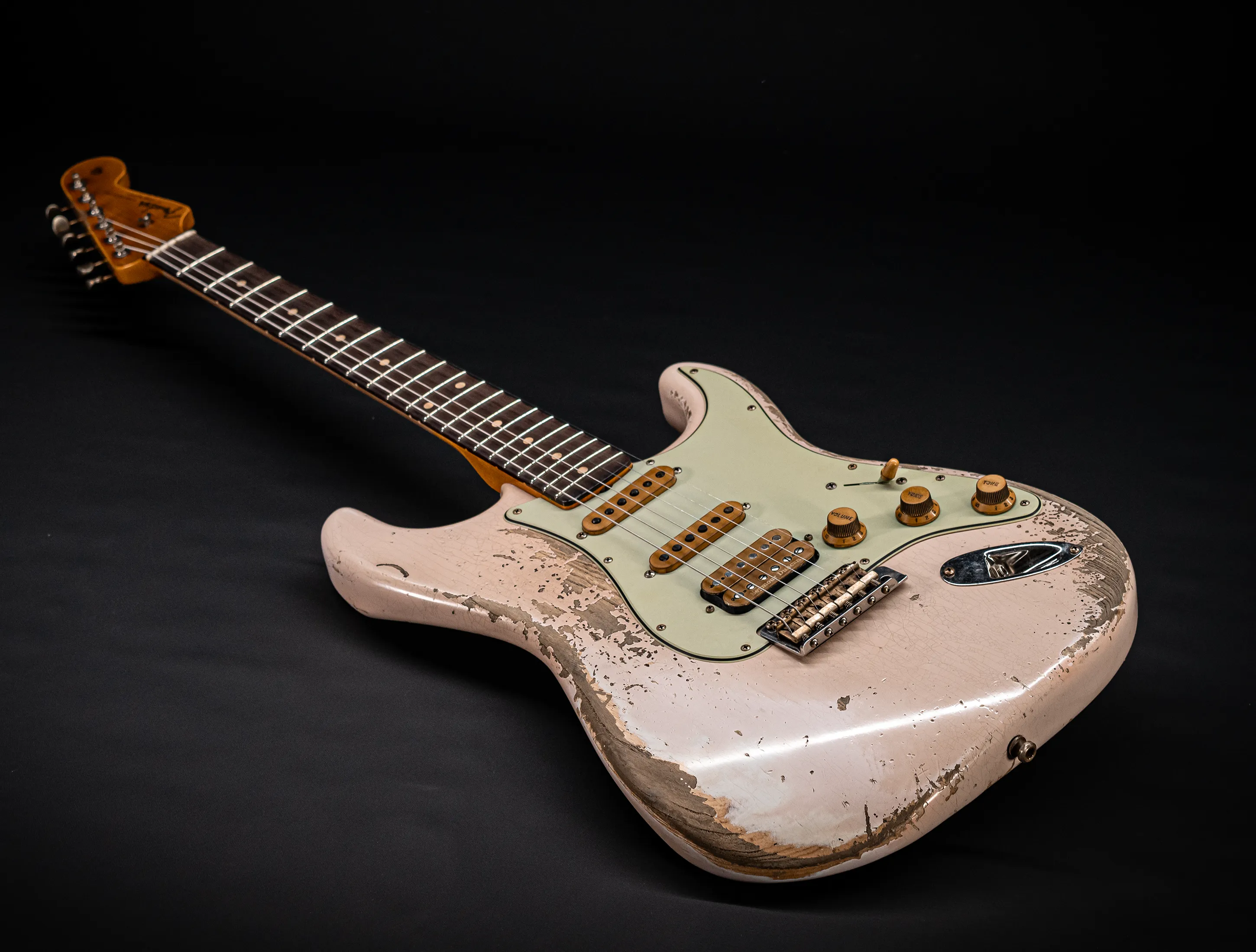 Fender MBD II 1962 Humbucker Stratocaster MIDAS Super Heavy Relic - ASH Body Shell Pink