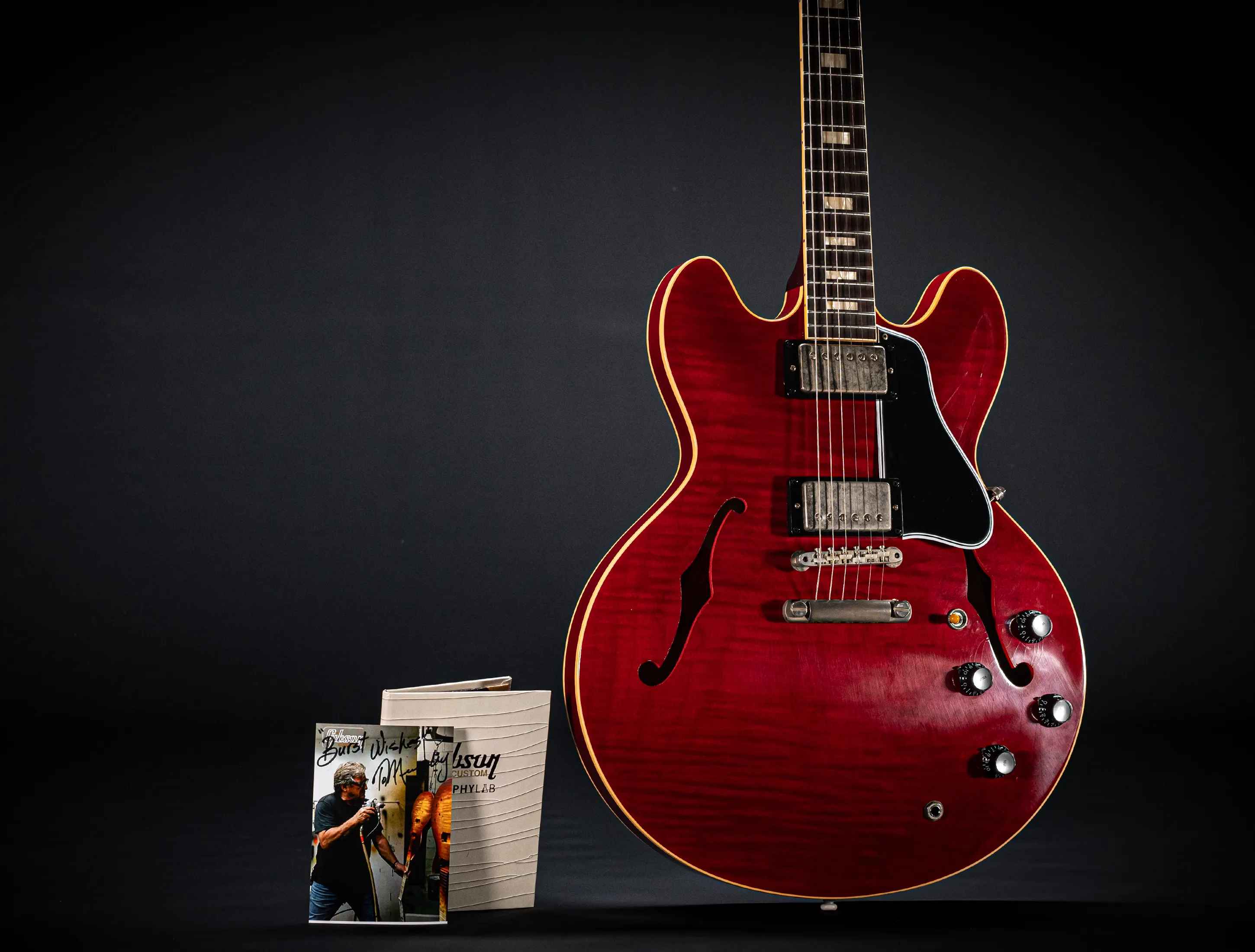 Gibson ES-335 1964 Custom Shop Murphy Lab Ultra Light Aged Figured Maple - Wine Red