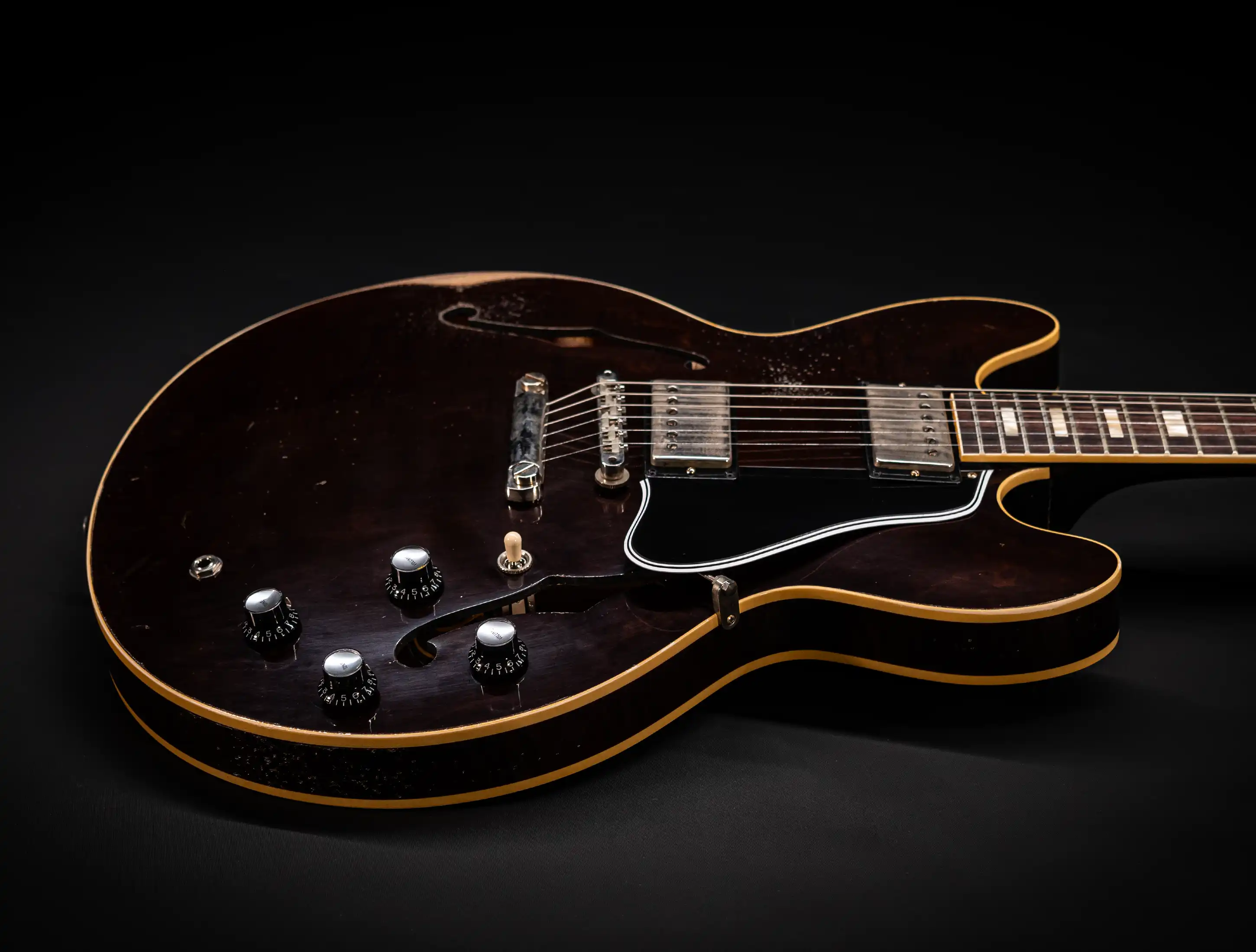 a154391 Gibson-ES-335-1964-Custom-Shop-Murphy-Lab-Heavy-Aged-Figured-Maple-Antique-Walnut-Stain