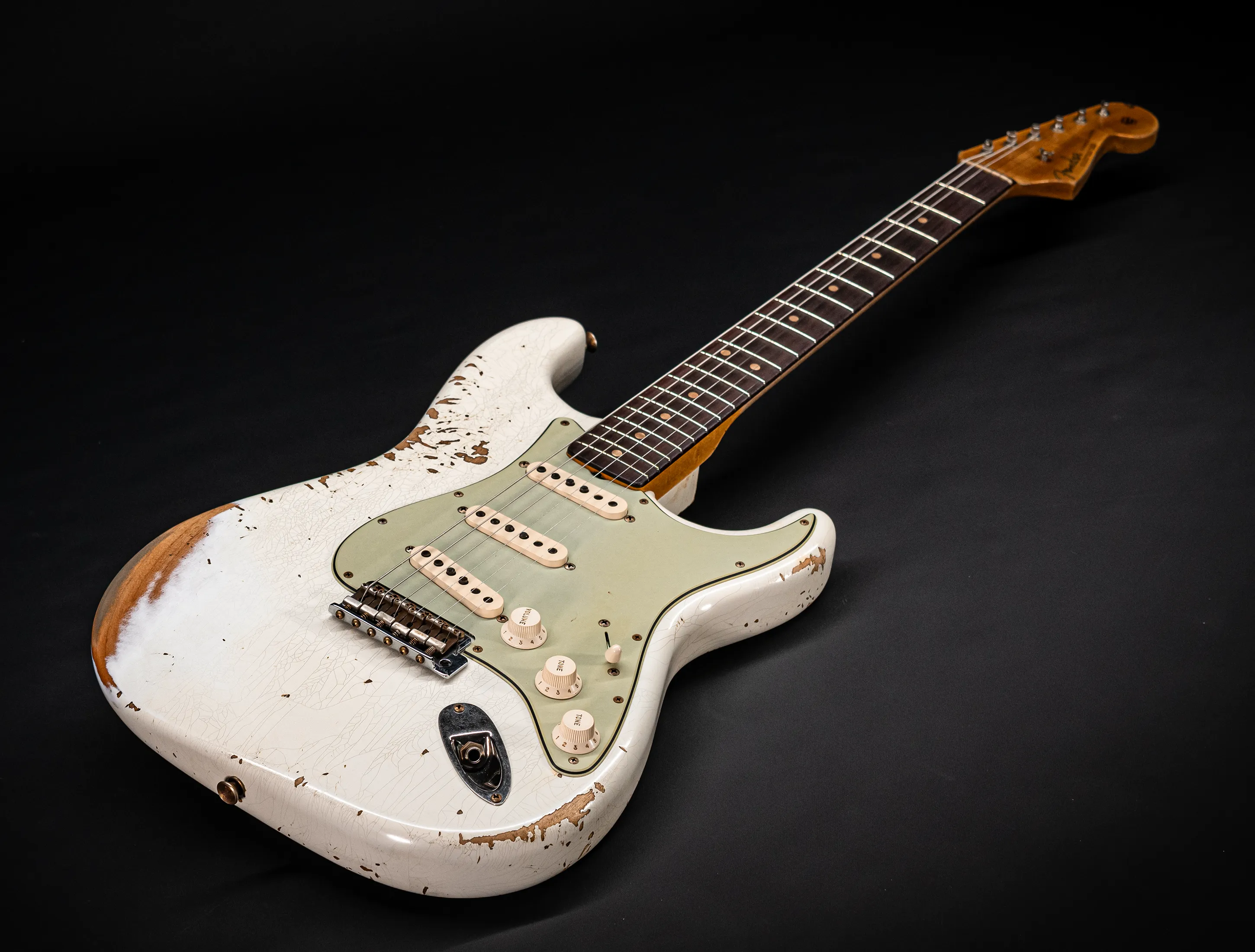 Fender MBD 1963 Stratocaster Heavy Relic - Super Faded Aged Olympic White