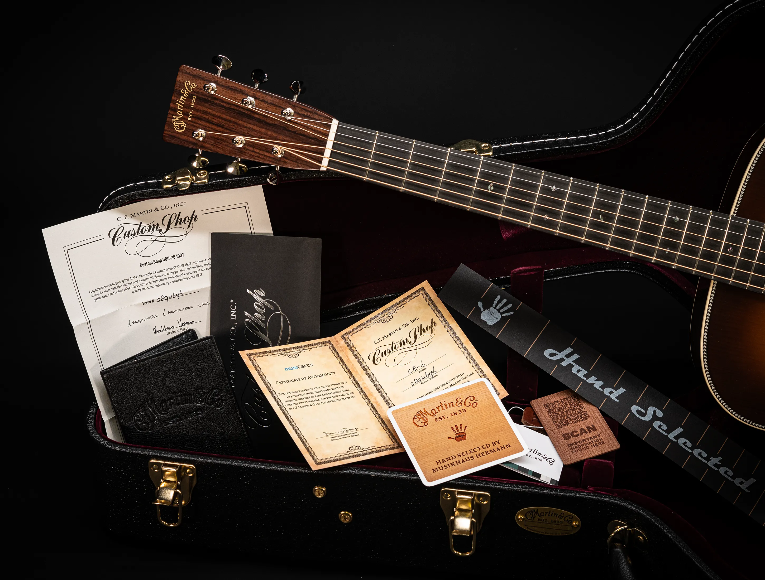 Galerie anzeigen (30 Bilder) a170567 Martin Custom Shop 000-28 Authentic 1937 - Ambertone Burst