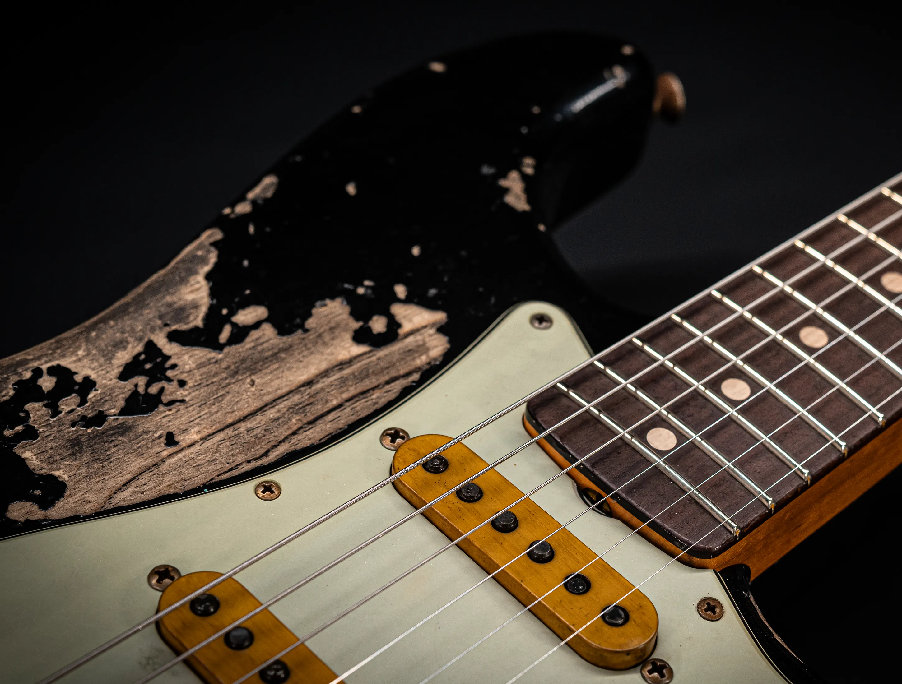 Fender MBD II 1962 Stratocaster MIDAS Super Heavy Relic - ASH Body Black