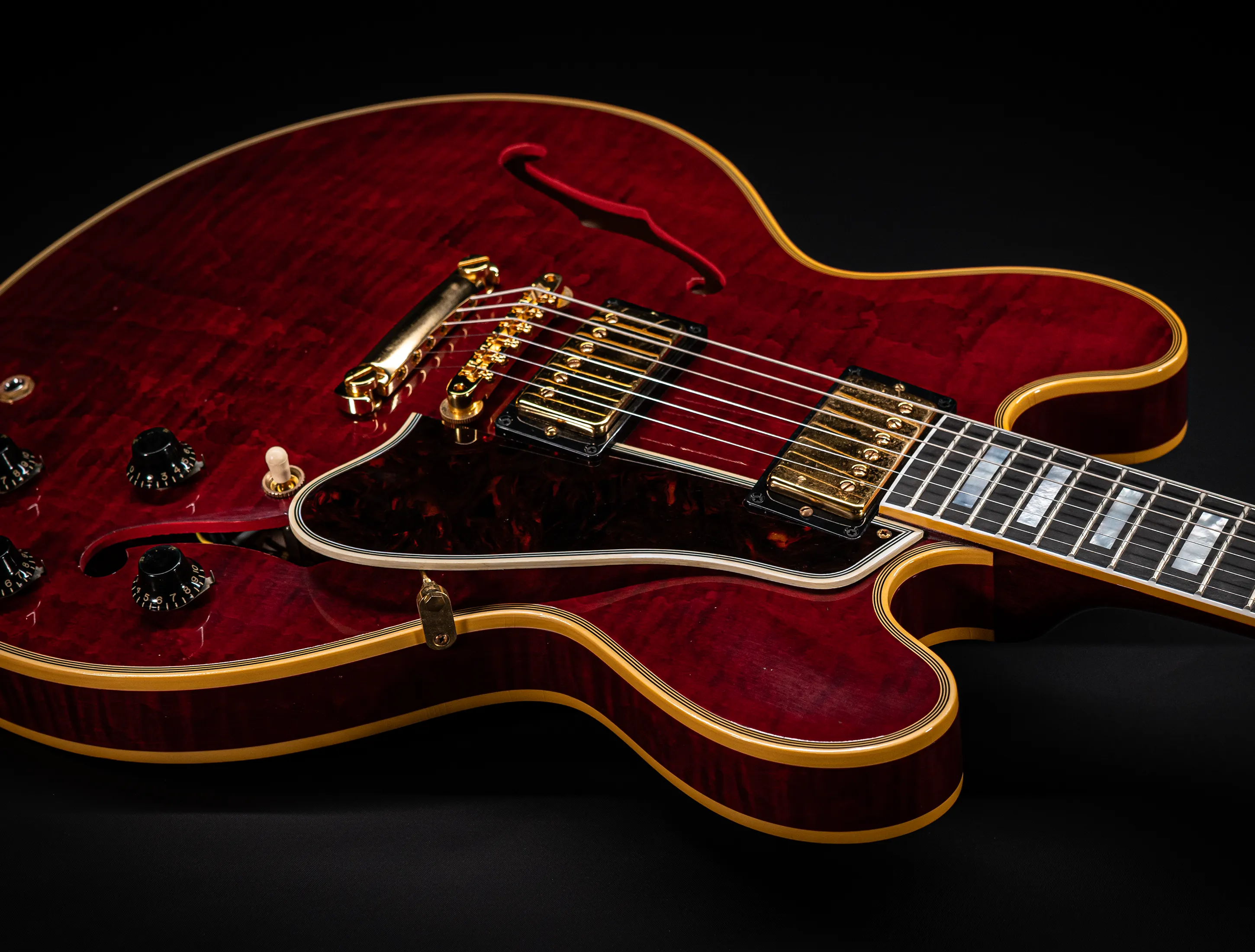 Gibson ES-355 1959 Custom Shop Murphy Lab Ultra Light Aged Figured Maple - Viking Red