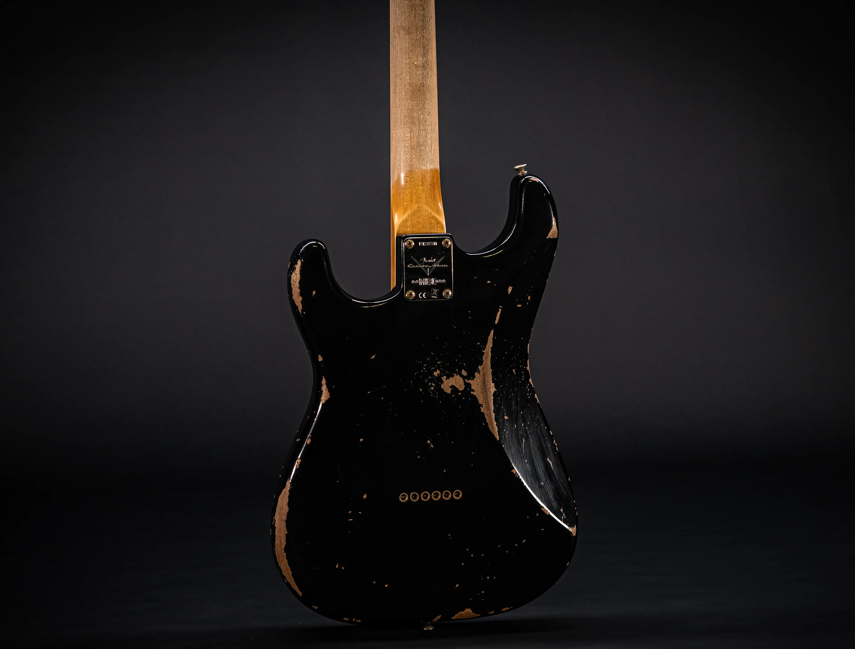 a172989Fender MBD Limited 1963 Hardtail Stratocaster Heavy Relic - Black Muikhaus-Hermann