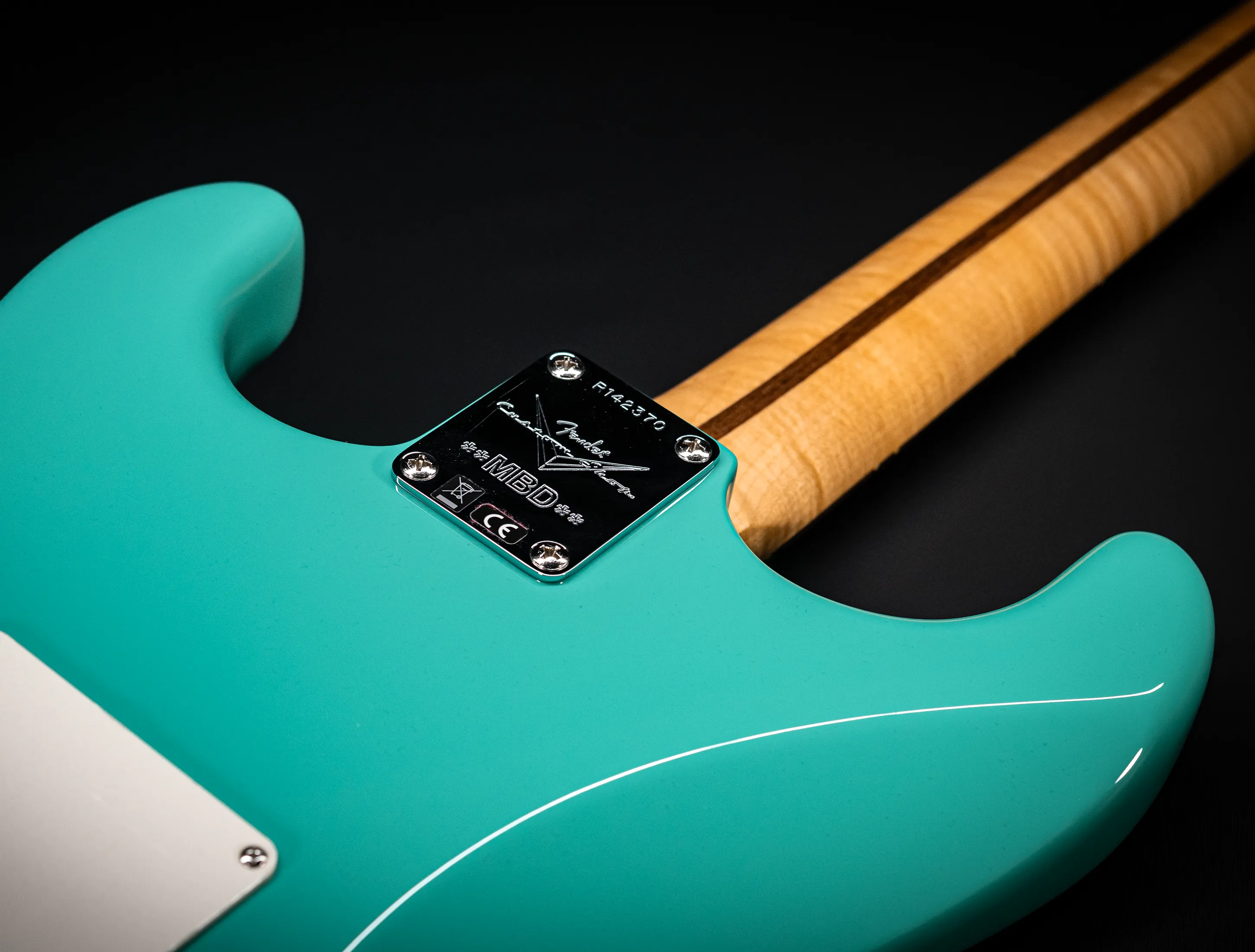 Fender MBD 1963 Stratocaster GLOSS NOS flame Neck - Sea Foam Green