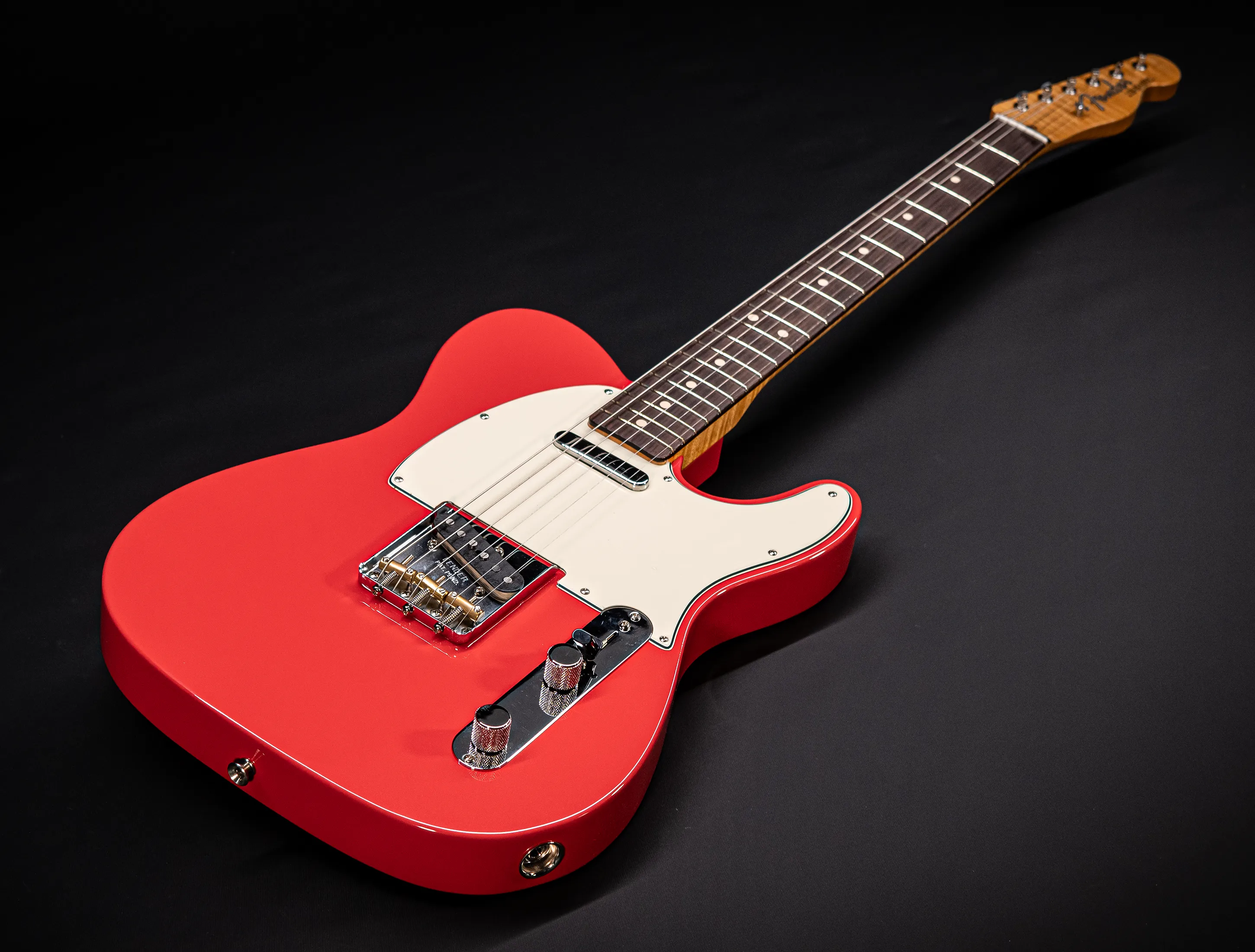 a164298 Fender MBD Limited 1963 Telecaster Timeless NOS flame Neck - Fiesta Red