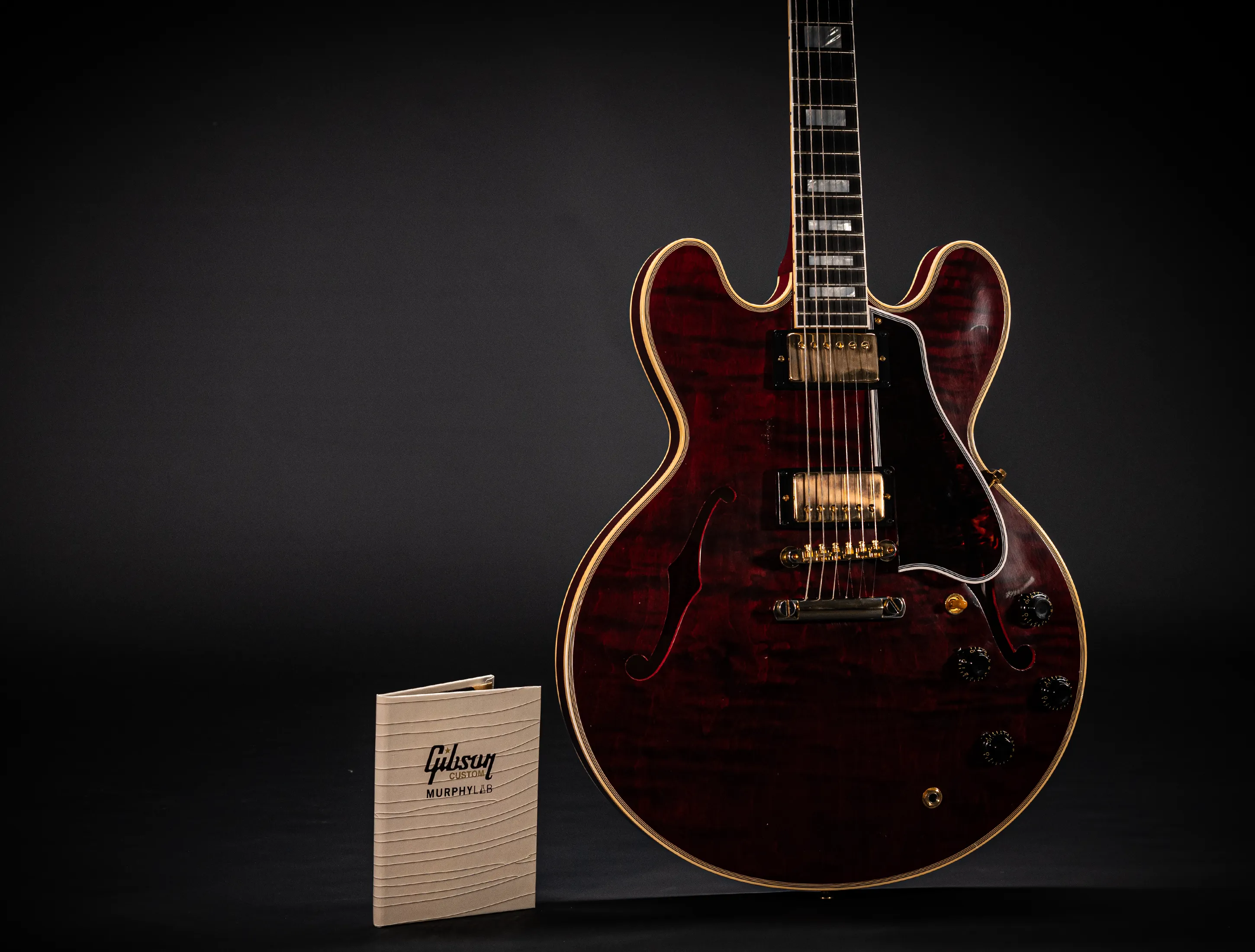 Gibson ES-355 1959 Custom Shop Murphy Lab Light Aged Figured Maple - Viking Red
