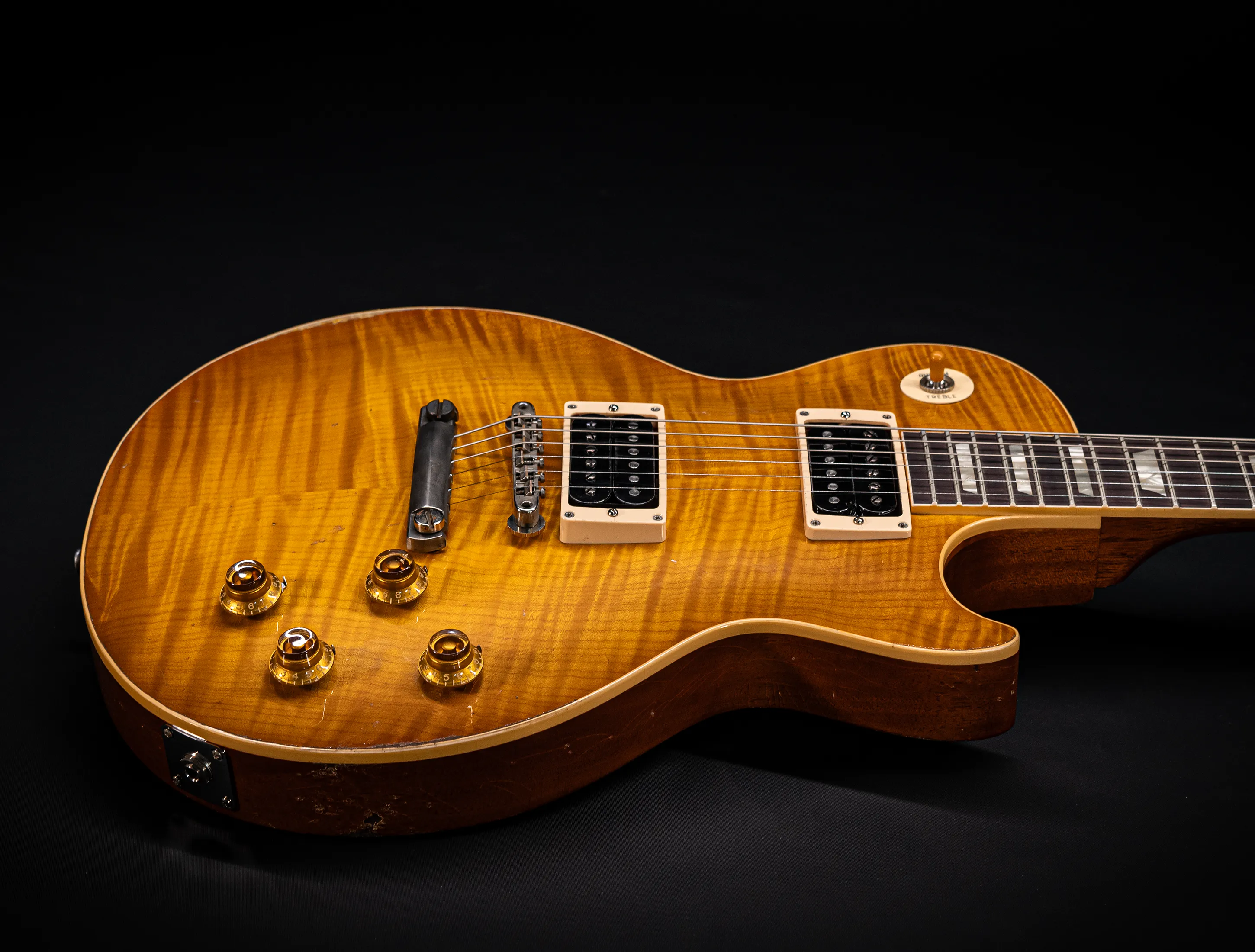 Show gallery (36 images) a163118 Gibson Les Paul 1959 Double Black Murphy LAB R9 Authentic Heavy Aged - Butterscotch