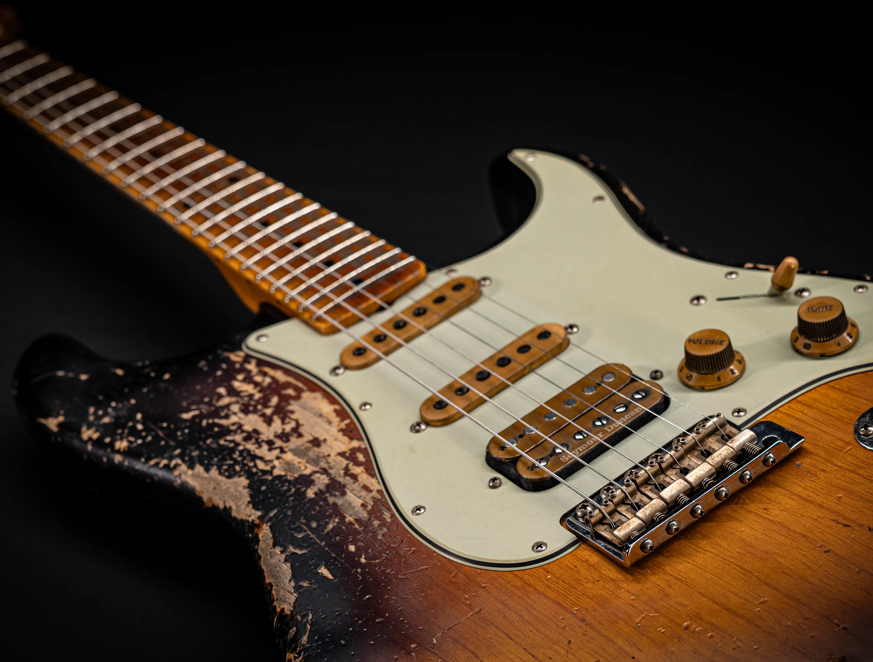 Fender MBD II 1962 Humbucker Stratocaster MIDAS Super Heavy Relic - ASH Body Maple Neck Sunburst