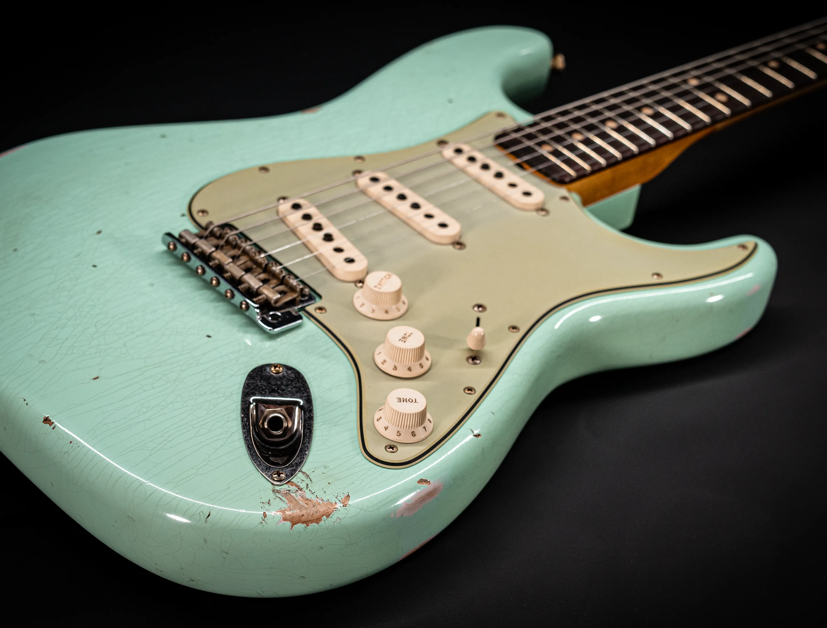 Fender MBD 1963 Stratocaster Relic - Aged Surf Green