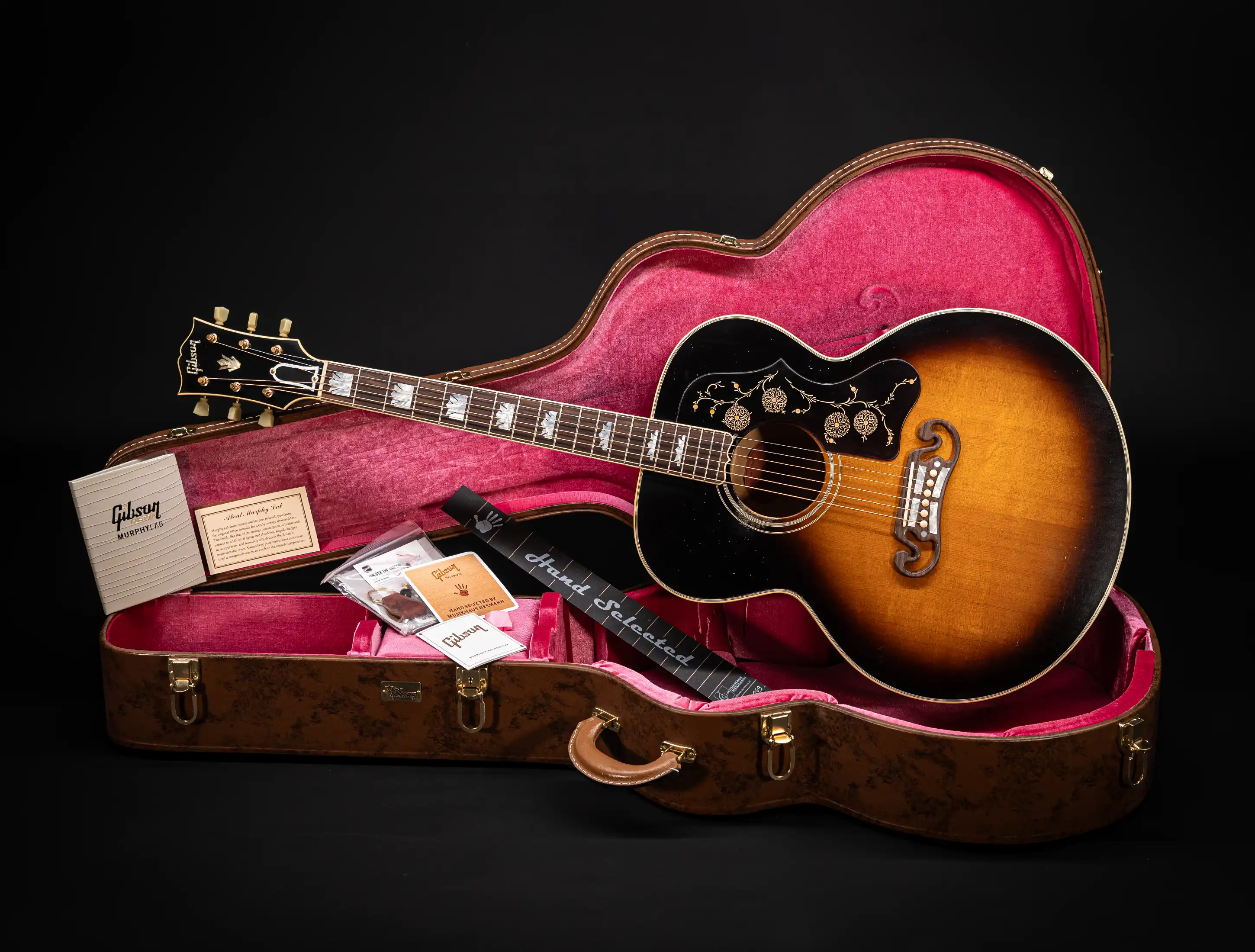 a155327 Gibson SJ-200 1957 Vintage Sunburst Murphy Lab Light Aged