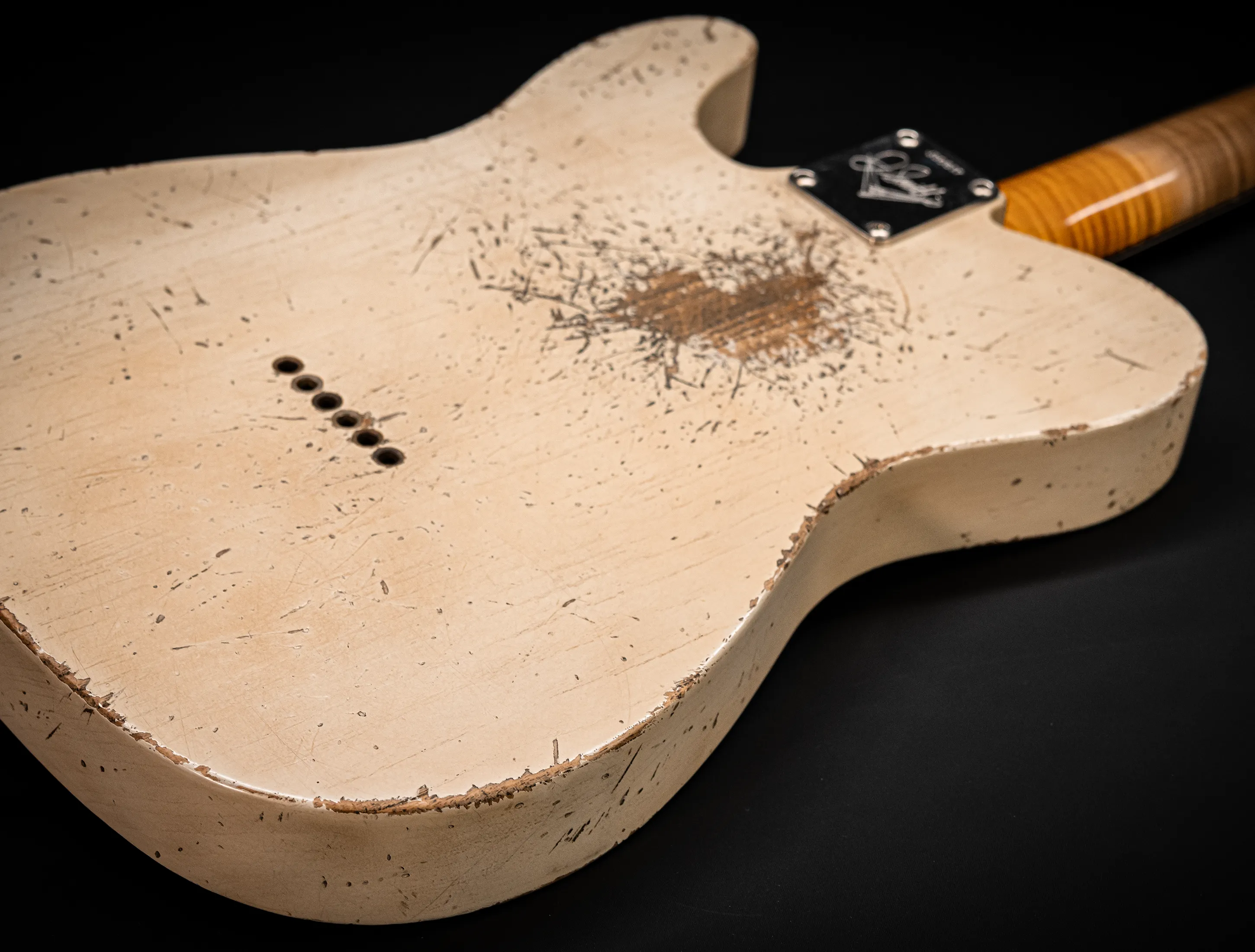 a162521 Fender Masterbuilt Jason Smith 1963 Telecaster Heavy Relic - Smoked Olympic White