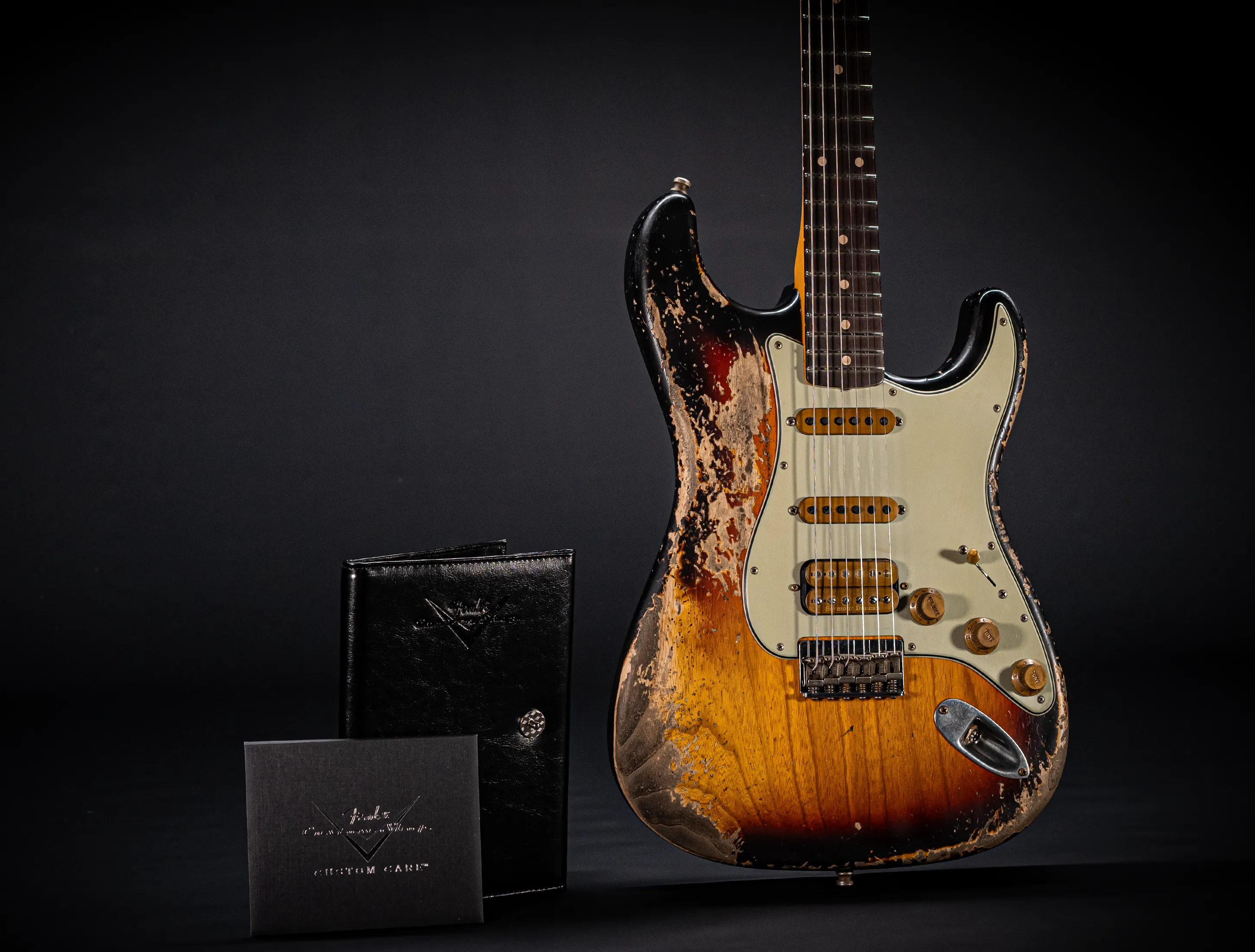 Fender MBD II 1962 Humbucker Hardtail Stratocaster MIDAS Super Heavy Relic - ASH Body Sunburst