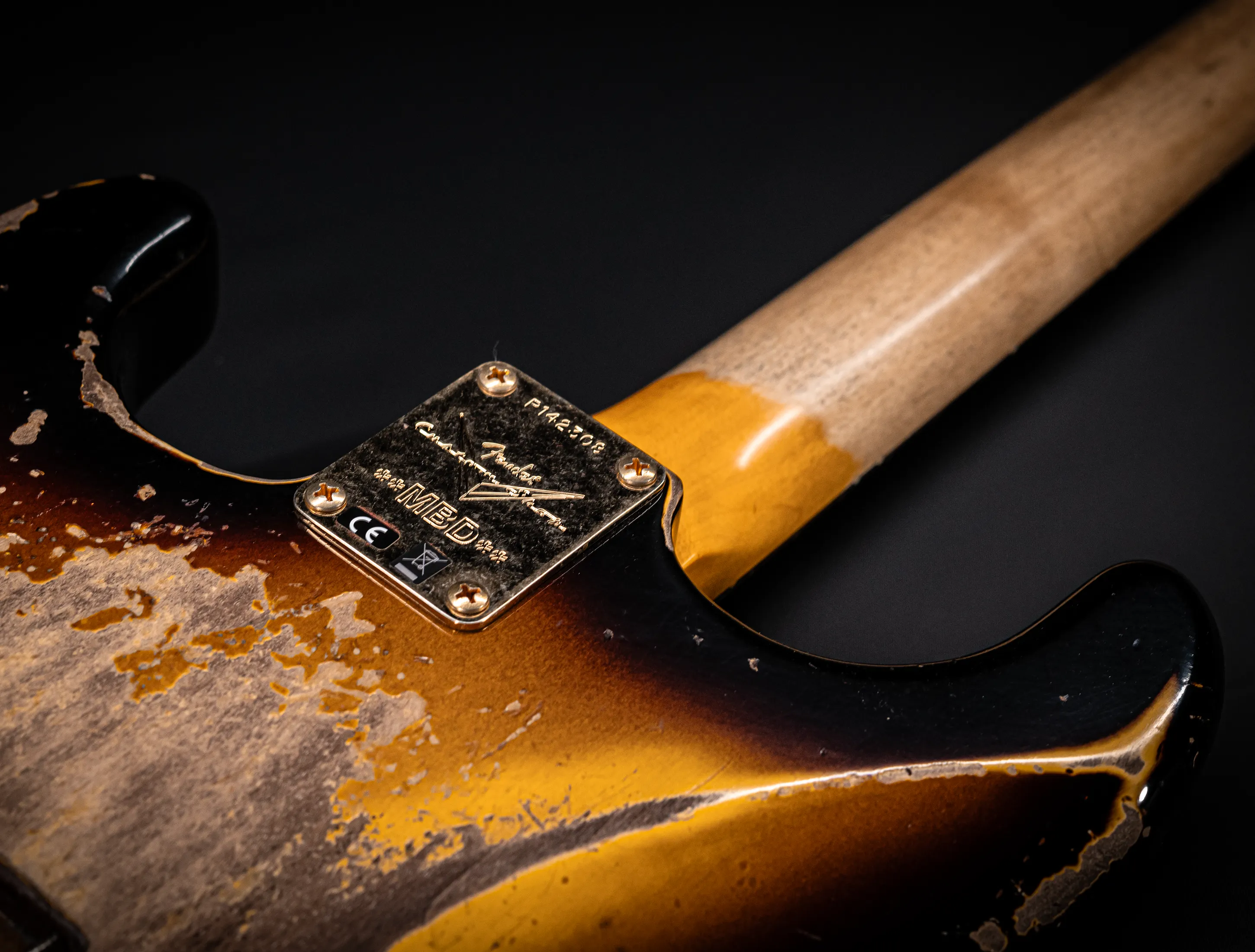 Fender MBD II 1962 Humbucker Stratocaster MIDAS Super Heavy Relic - ALDER Body Sunburst