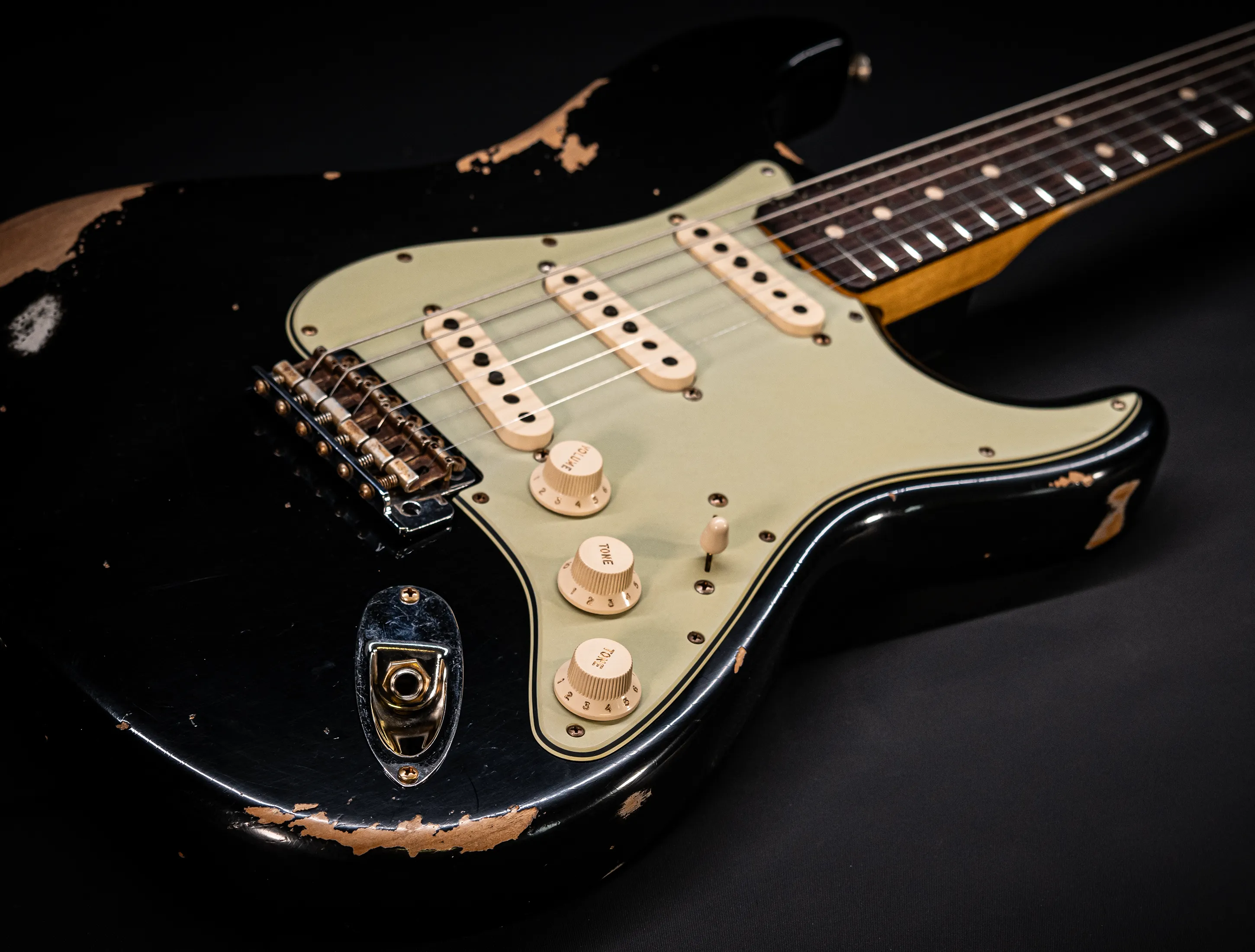 a173119Fender MBD Limited 1963 Stratocaster Heavy Relic - Black Muikhaus-Hermann