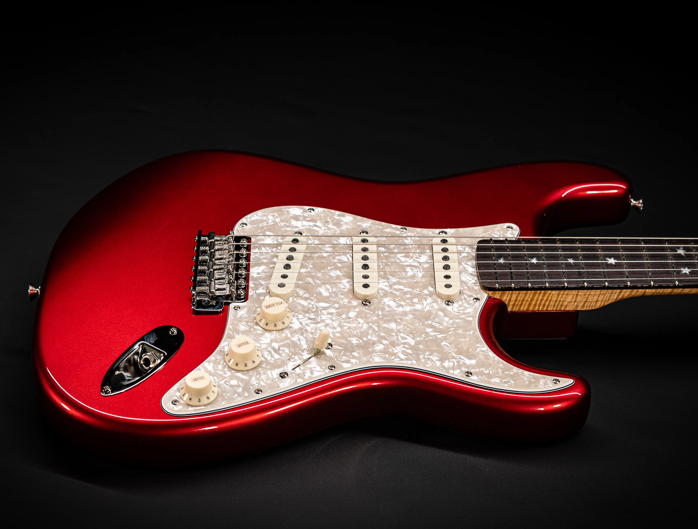 a163004 Fender MBD Limited 60s STARS Stratocaster NOS flame Neck - Candy Apple Red