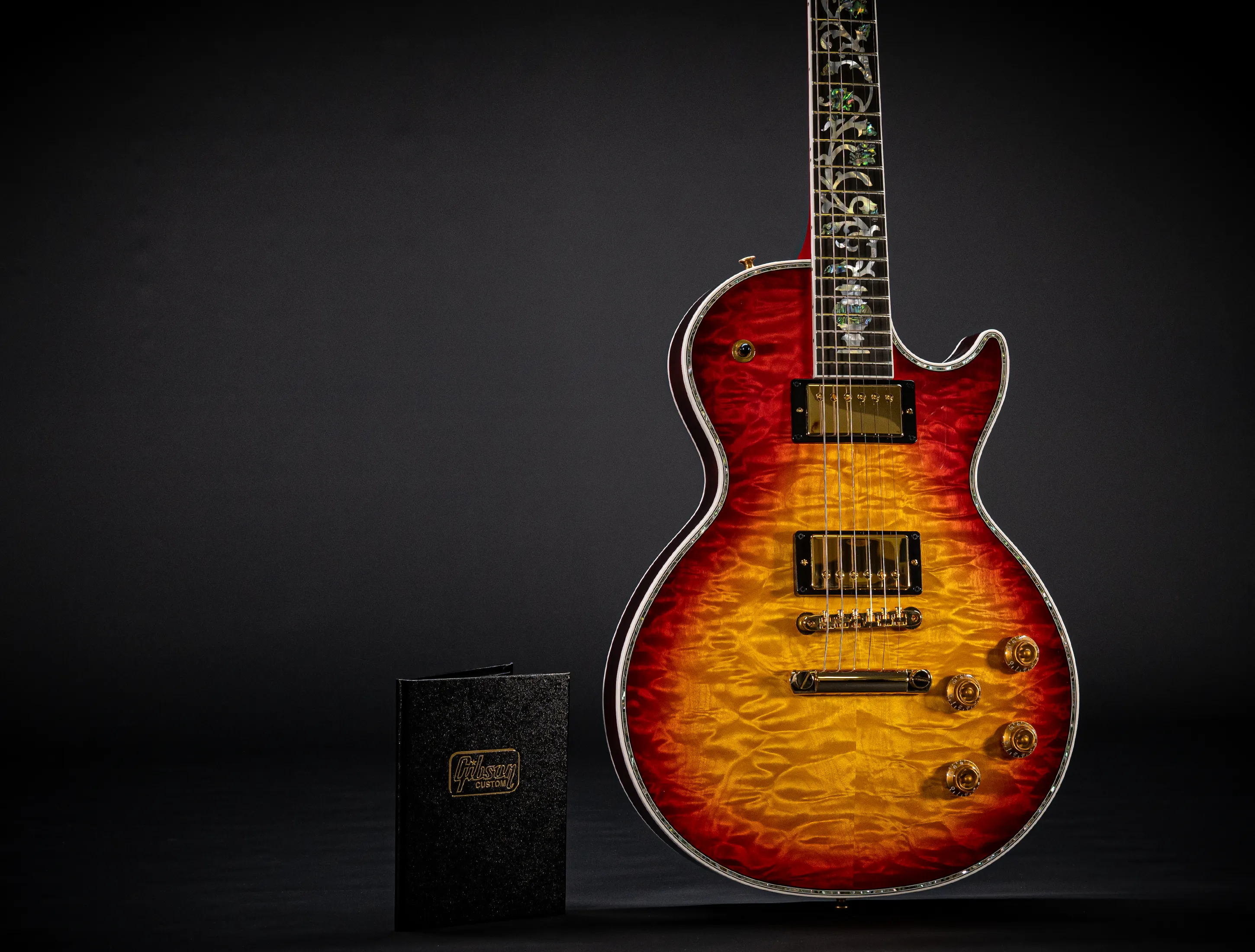 Gibson Les Paul ULTIMA 5A Quilt GLOSS Tree of Life Heritage Cherry Sunburst 