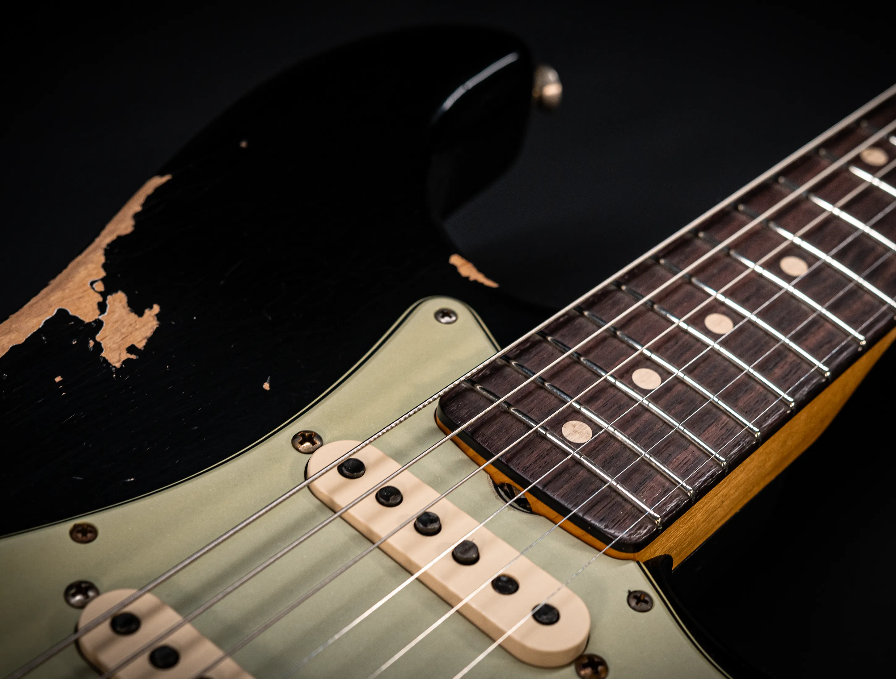 a173118Fender MBD Limited 1963 Stratocaster Heavy Relic - Black Muikhaus-Hermann