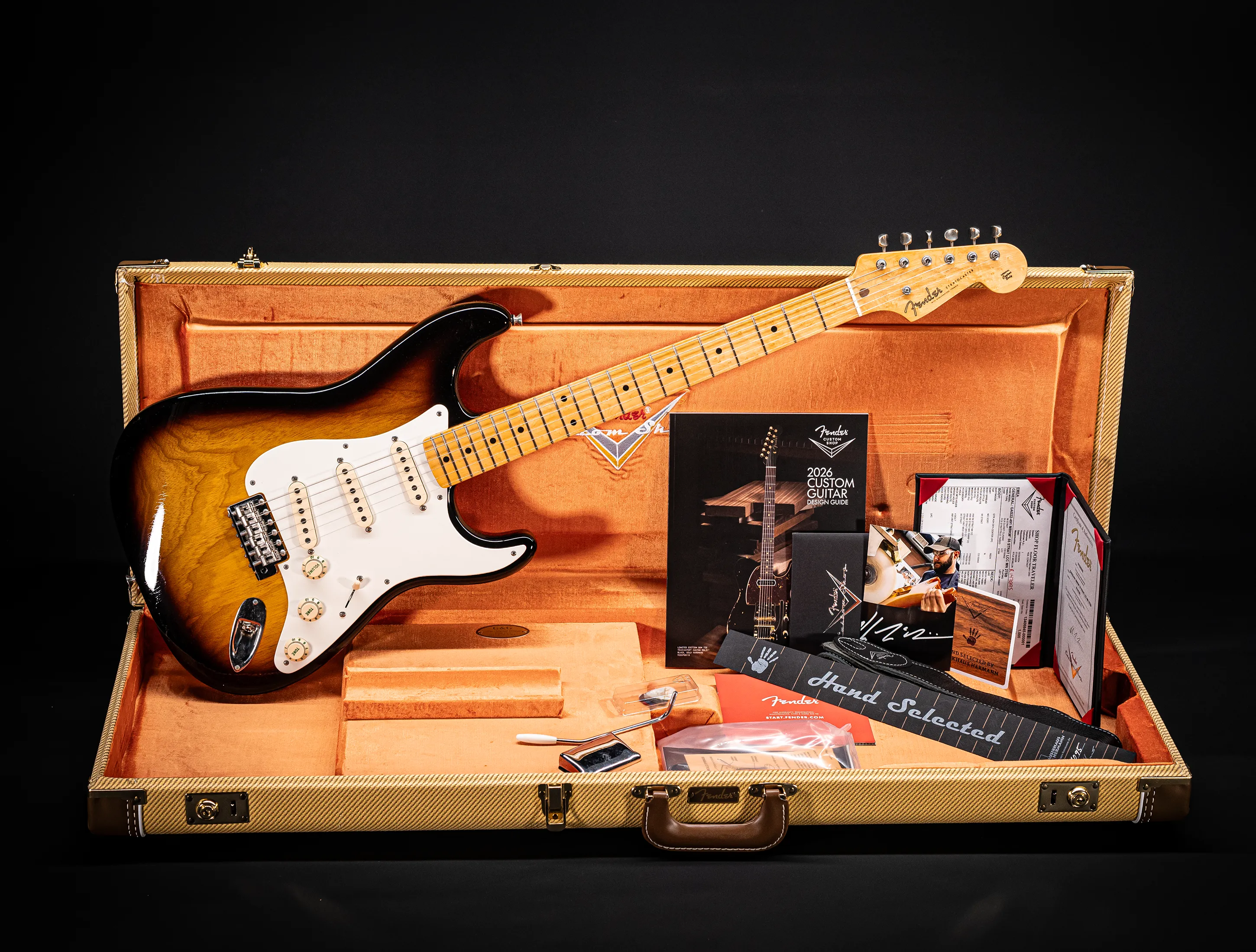 Fender Masterbuilt Kyle McMillin 1955 Stratocaster Closet Classic Ash Body - Sunburst