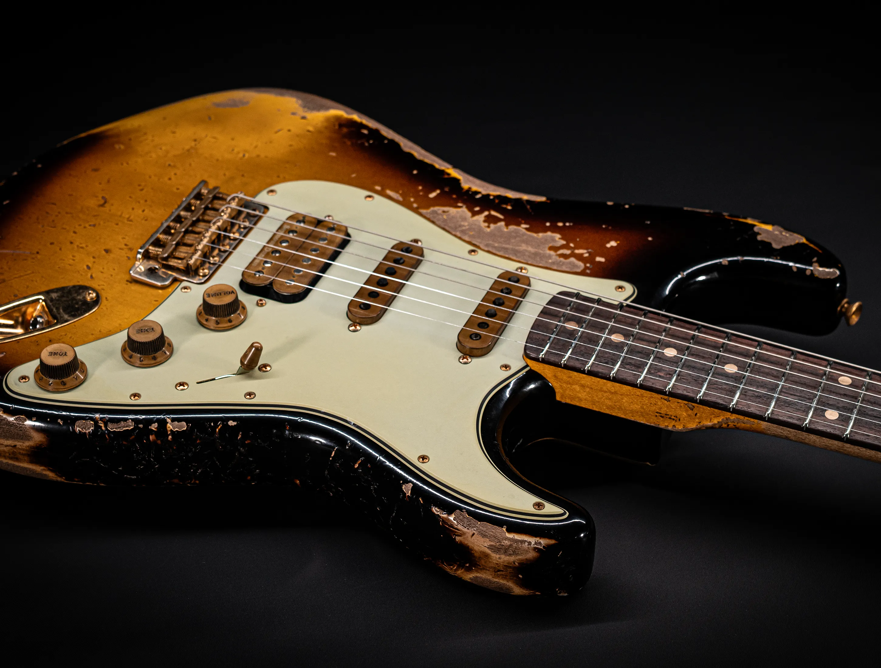 Fender MBD II 1962 Humbucker Stratocaster MIDAS Super Heavy Relic - ALDER Body Sunburst