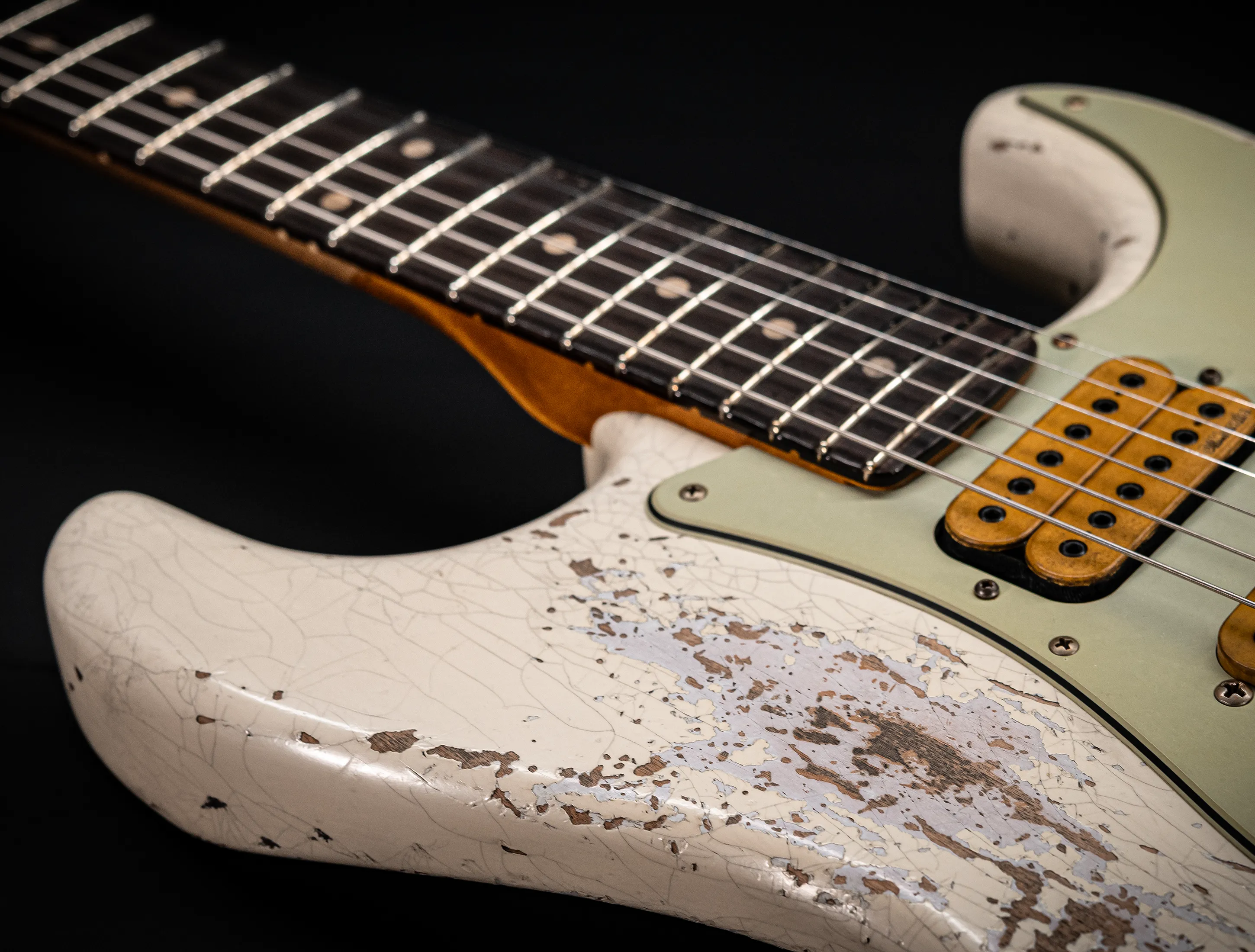 Fender MBD II 1962 FLOYD ROSE Stratocaster MIDAS Super Heavy Relic - Olympic White