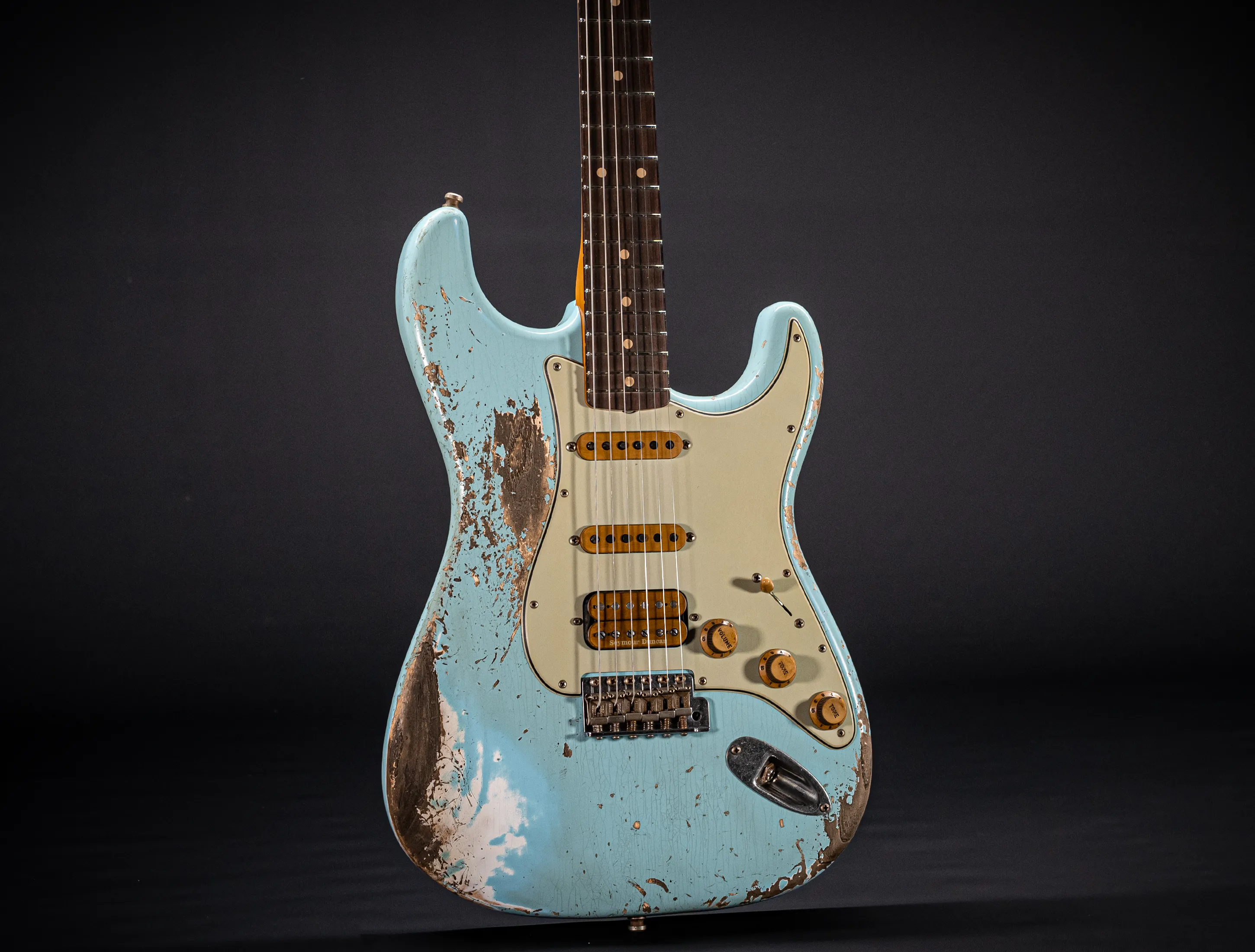 Fender MBD II 1962 Humbucker Stratocaster MIDAS Super Heavy Relic - ASH Body Daphne Blue