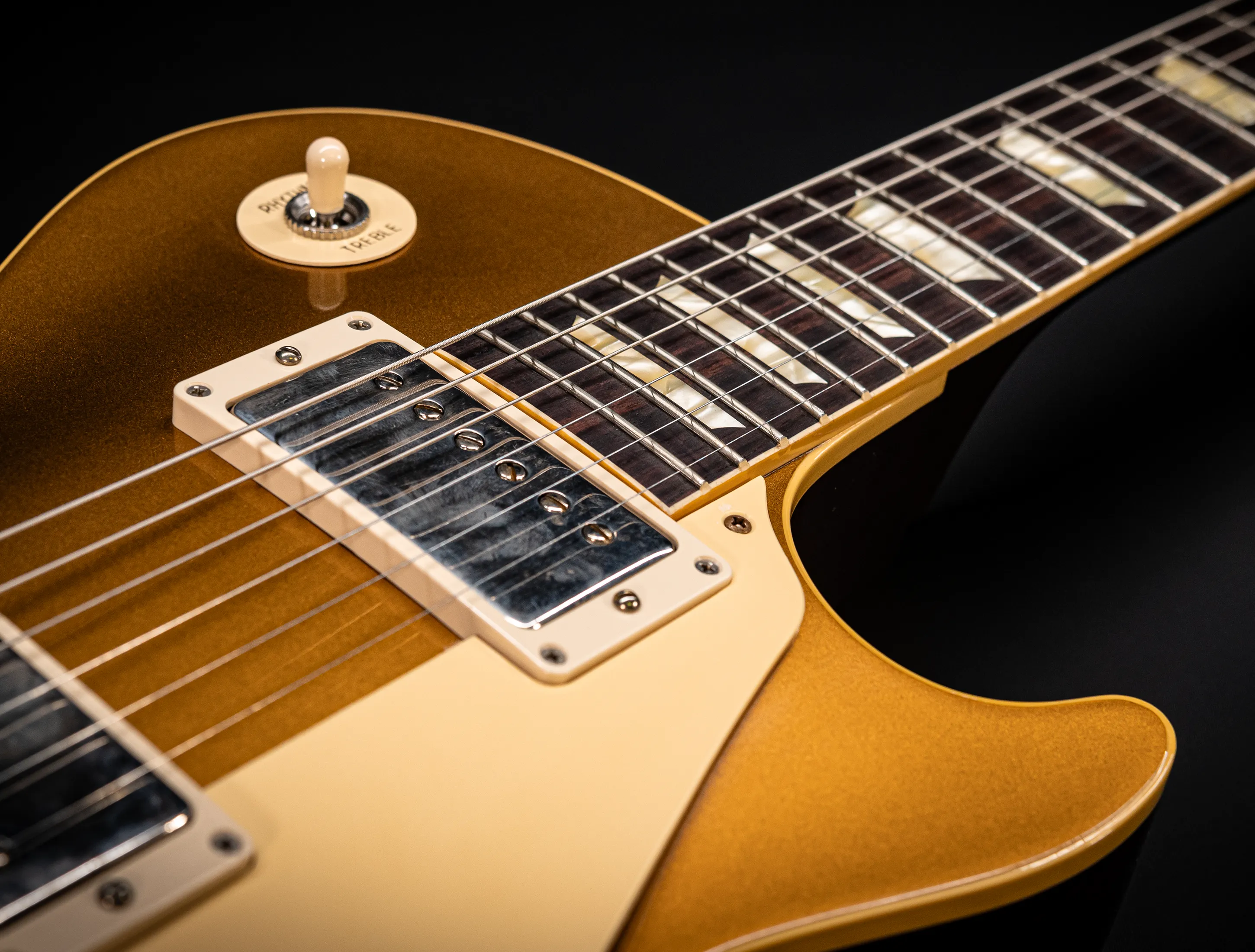 a171487 Gibson Les Paul 1957 Goldtop Darkback VOS Musikhaus-Hermann