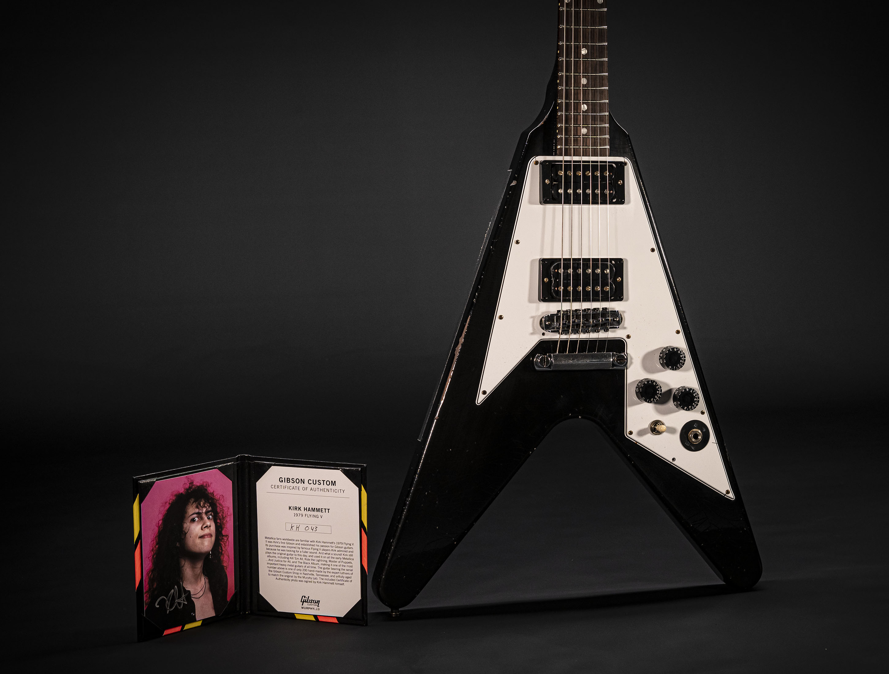 Gibson Kirk Hammett 1979 Flying V Ebony