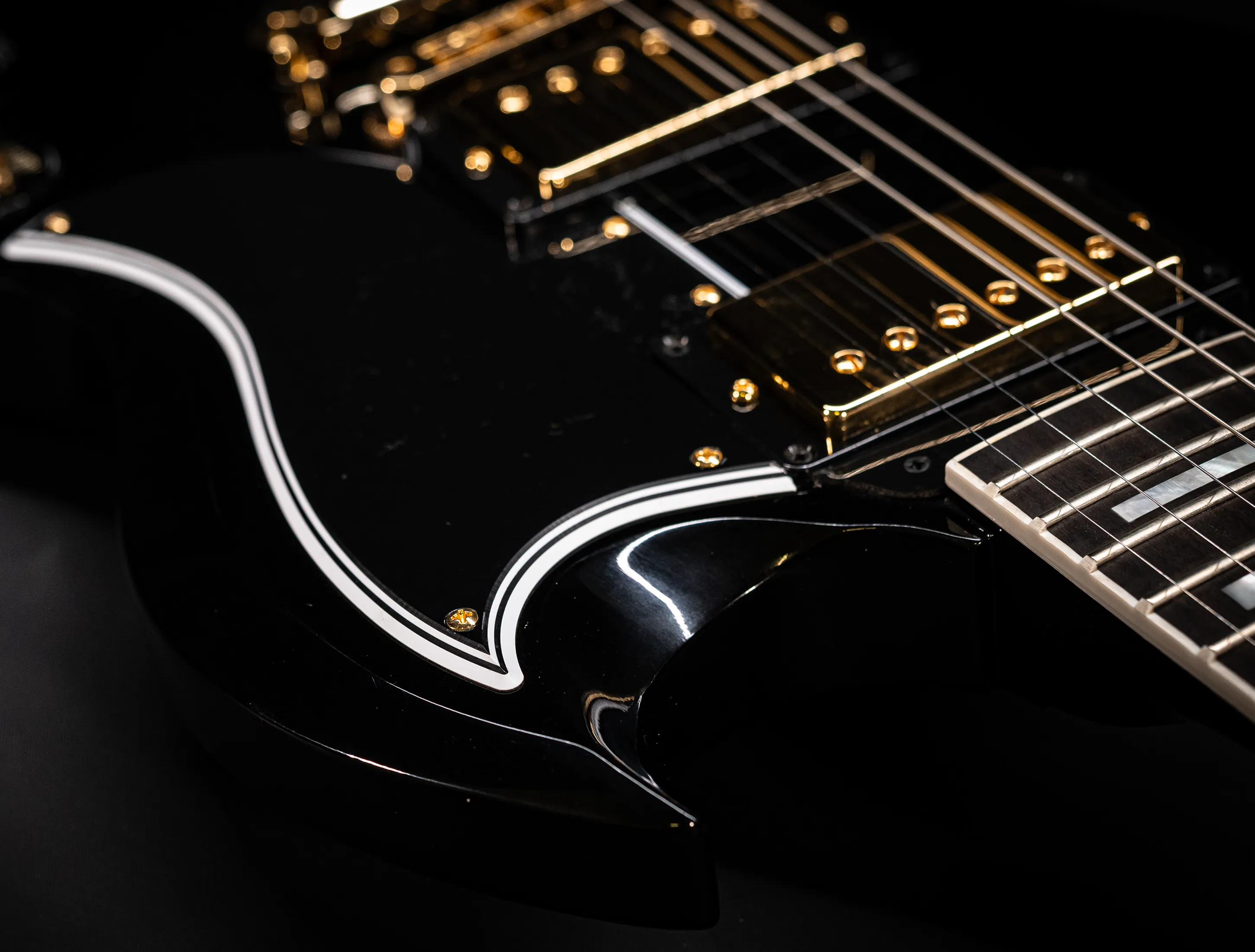 a164379 Gibson SG Custom 2 Pickup GLOSS Ebony