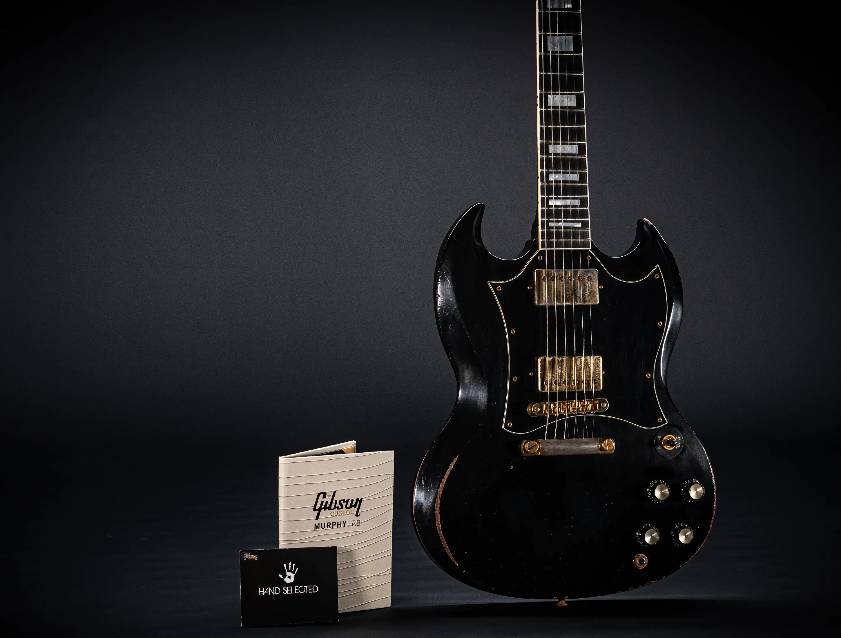 Gibson SG Custom Batwing Murphy Lab Heavy Aged "Factory Special" Ebony