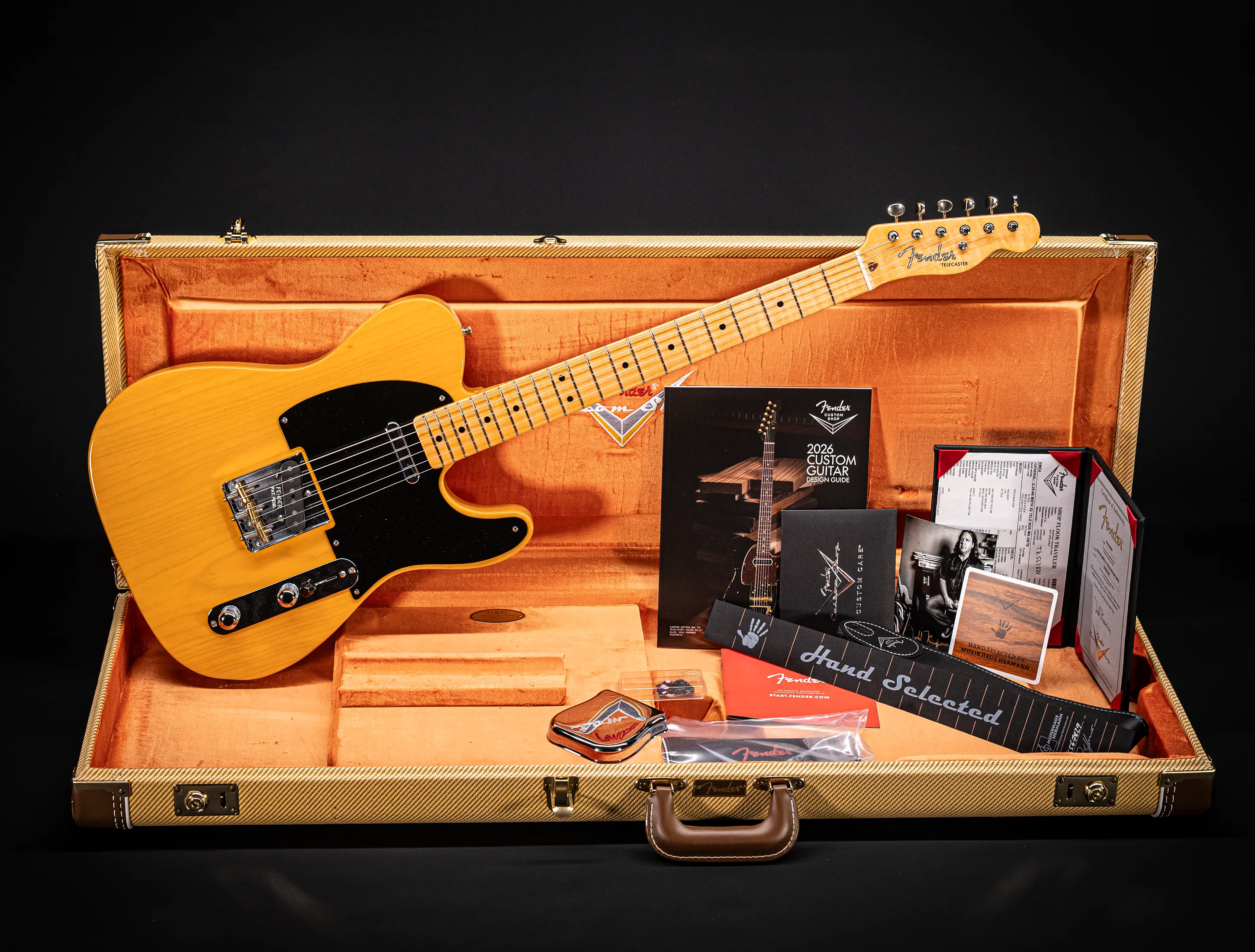 Fender Senior Masterbuilt Todd Krause 1952 Telecaster NOS 1pc Ash Body - Butterscotch Blonde