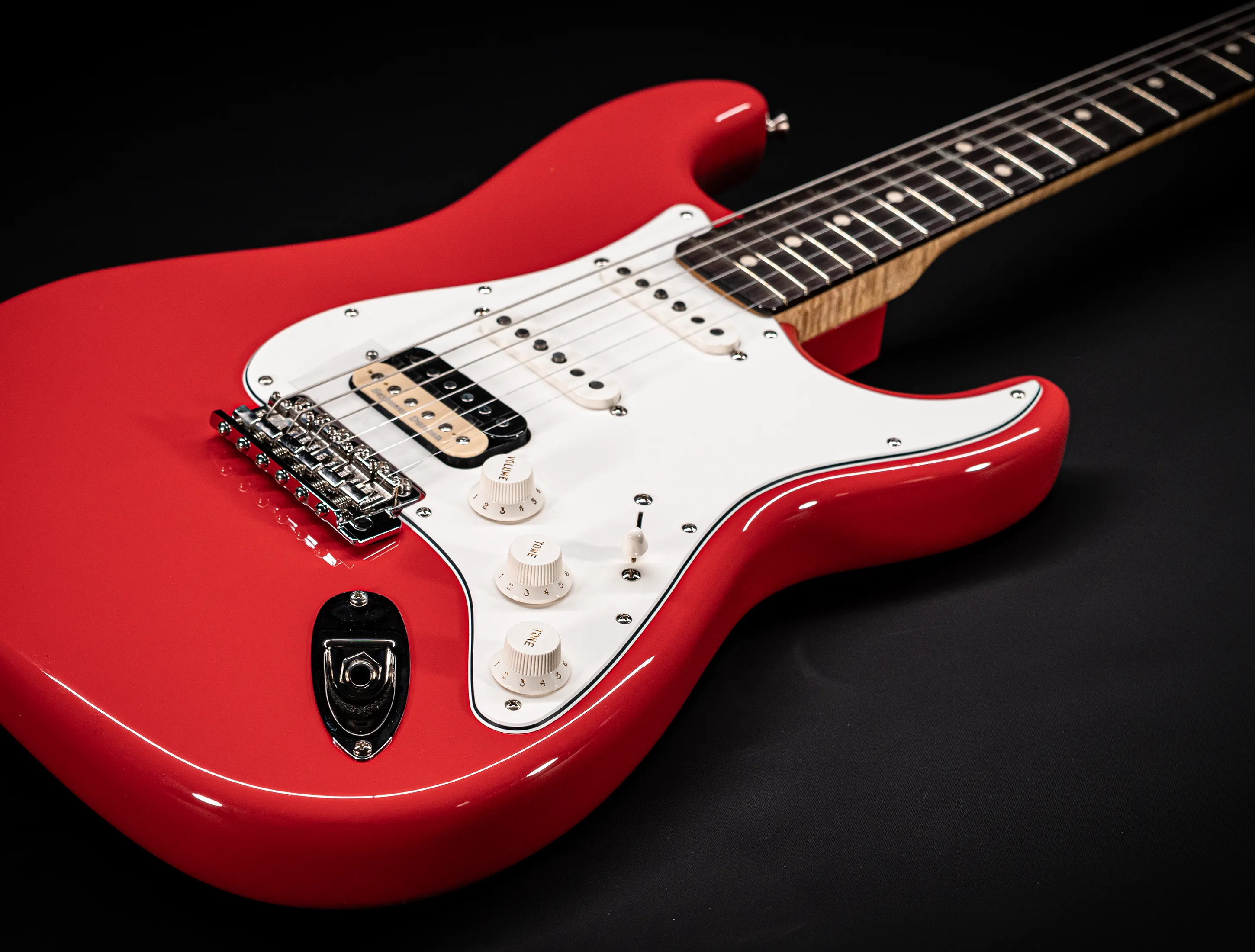 Fender MBD 1963 Humbucker Stratocaster GLOSS NOS flame Neck - Fiesta Red
