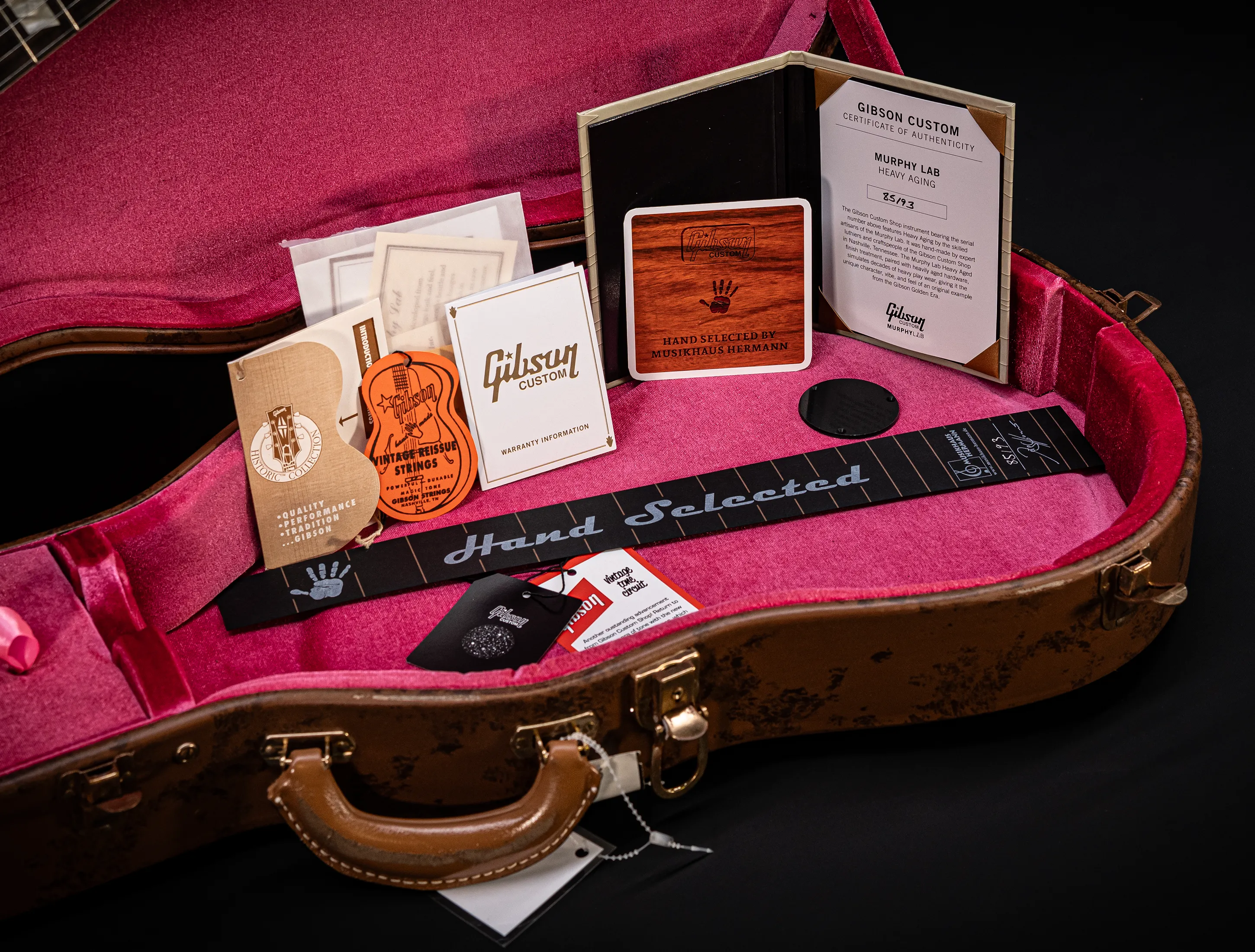 a173416 Gibson-Les-Paul-1958-Reissue-Murphy-Lab-Heavy-Aged-Factory-Special-Heroes-Greatest-Hits-Musikhaus-Hermann
