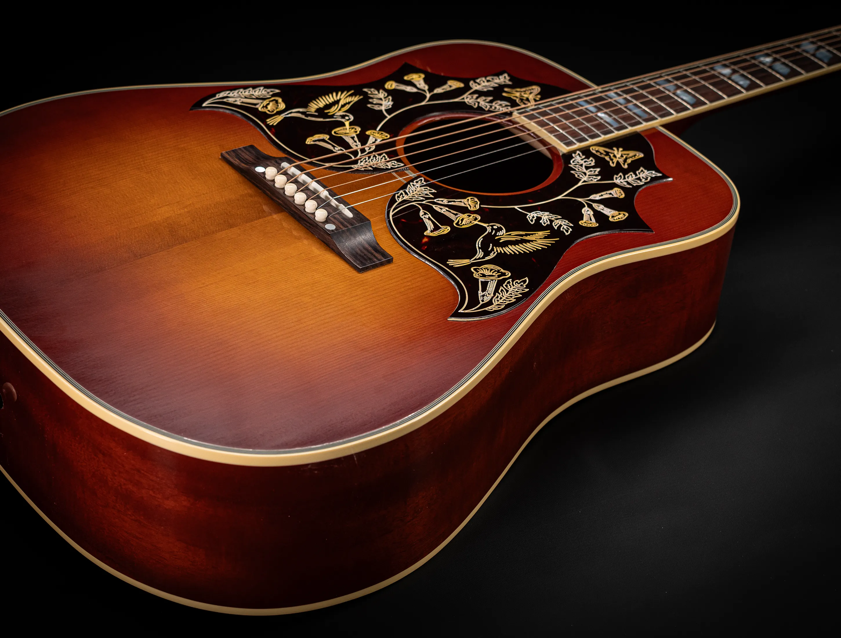 Gibson 1960 Hummingbird Double Pickguard Custom Shop thermally Aged Adirondack Antique 60s Cherry